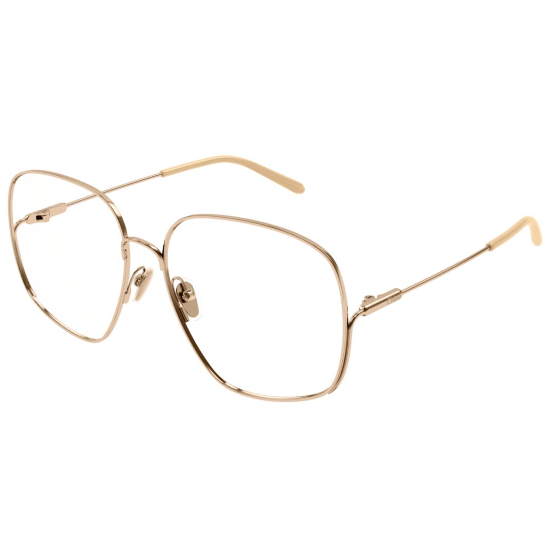 Chloé Ch0165o002 Gold Gold Transparent In Gold