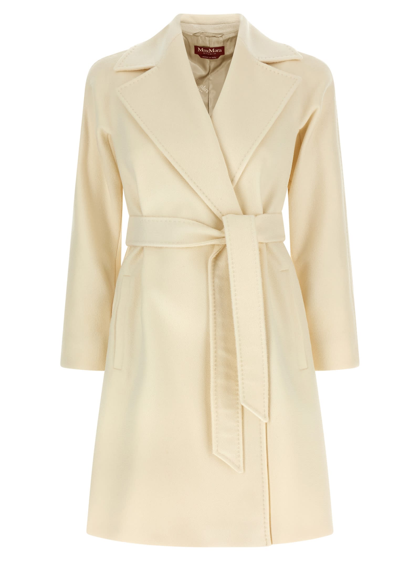 Max Mara Dravenna Coat In White