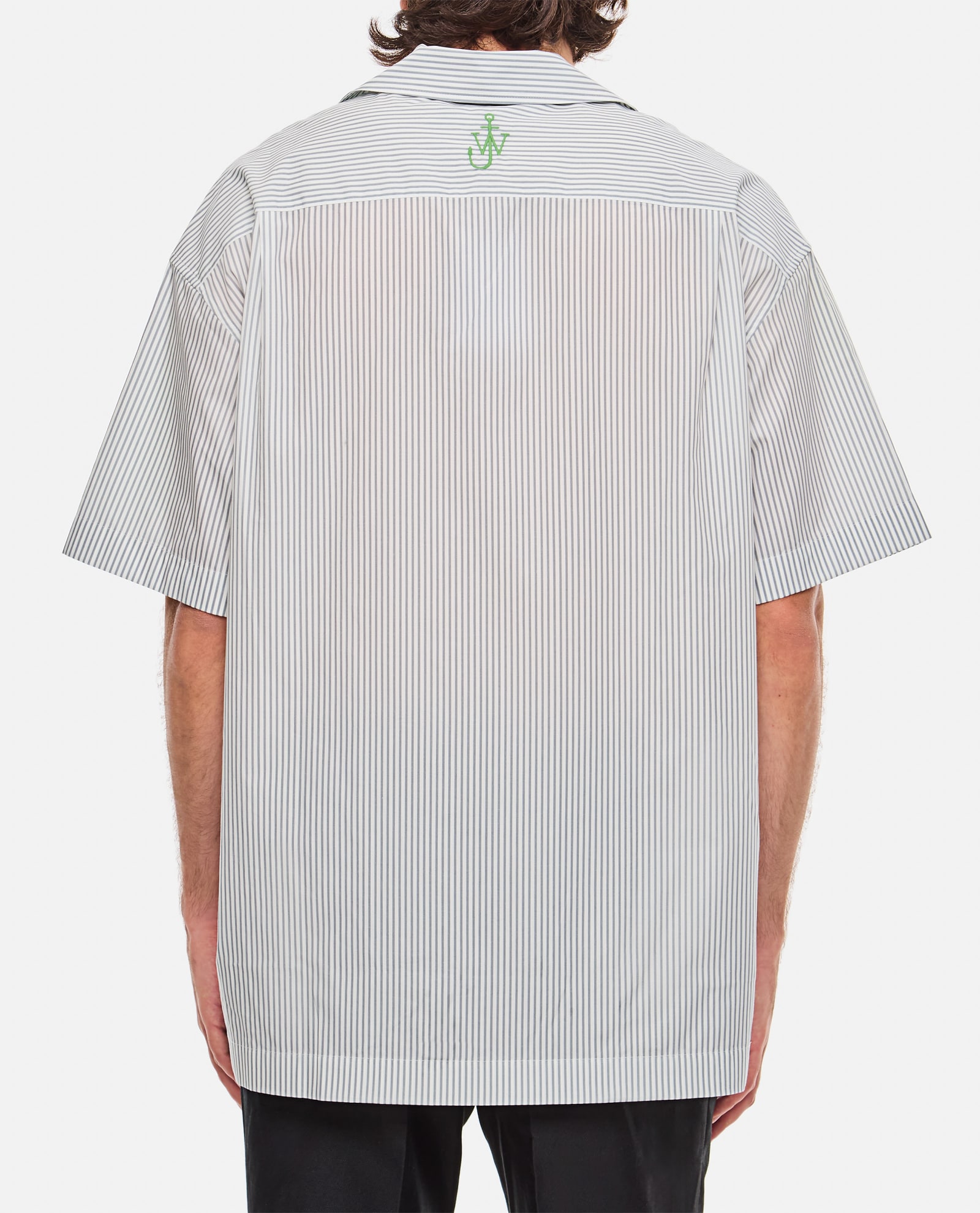 Shop Jw Anderson X Clay Trompe Loeil Print Short Sleeve Shirt In Green