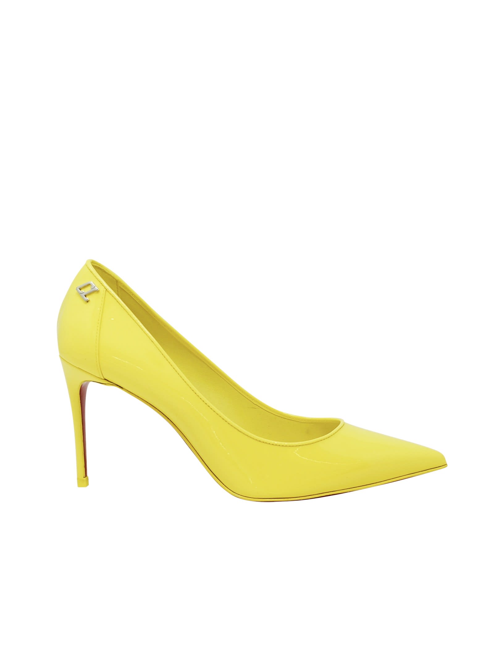Yellow Patent Leather Sporty Kate 85 Pumps