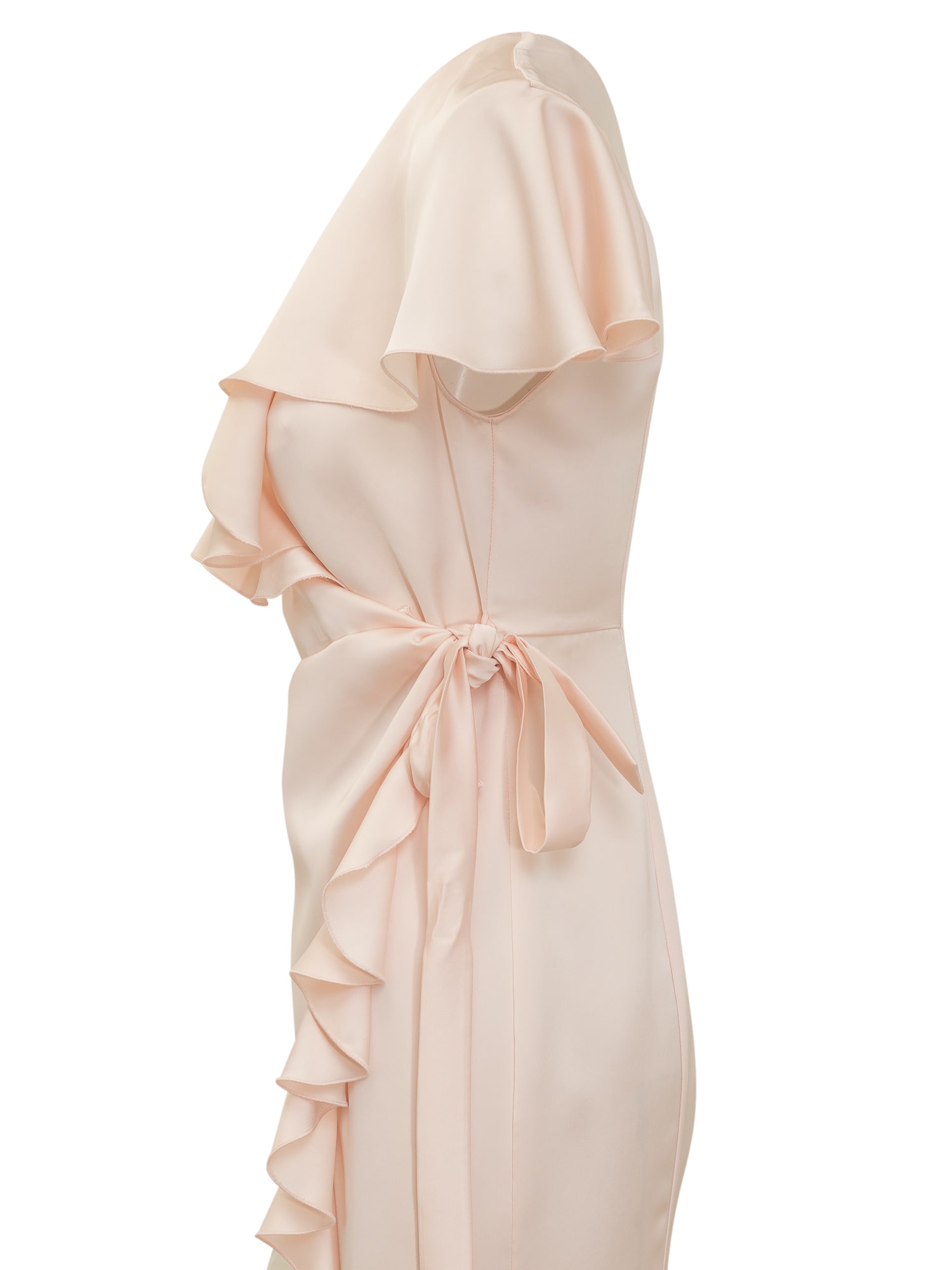 Shop Philosophy Di Lorenzo Serafini Satin Dress In Rosa