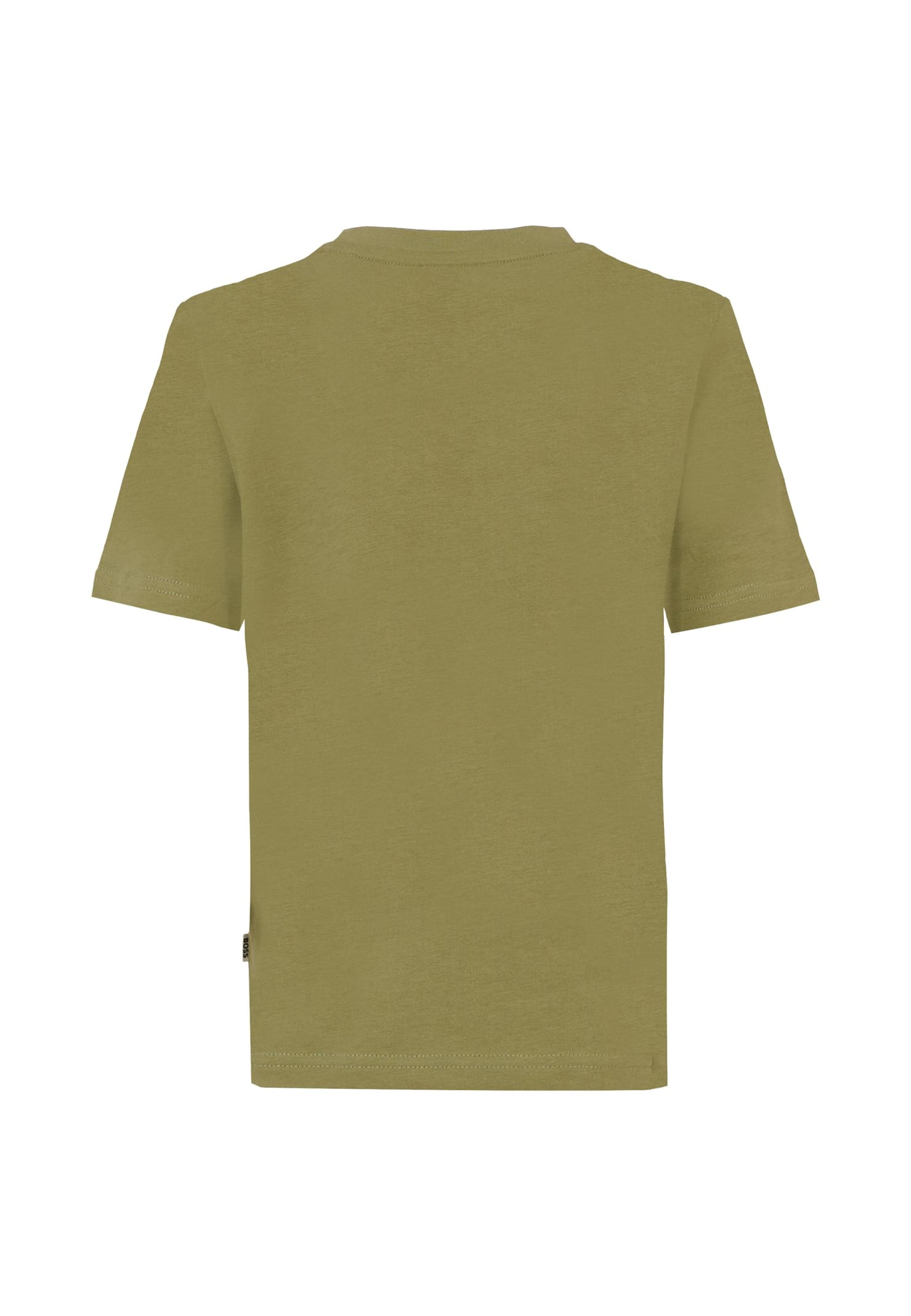 Hugo Boss Green T-shirt For Boy With Paint Splashes In Green