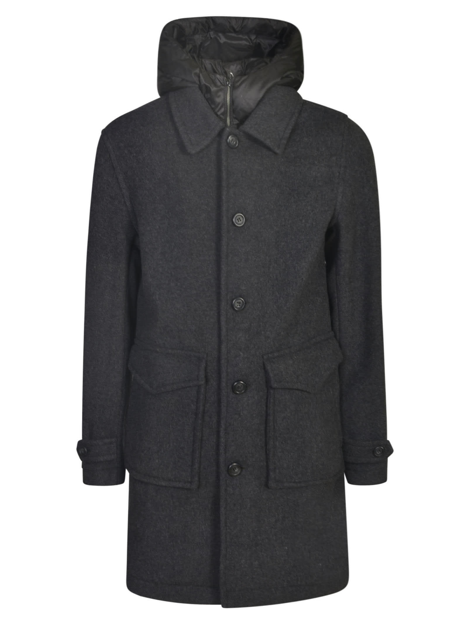 Buttoned Cargo Parka