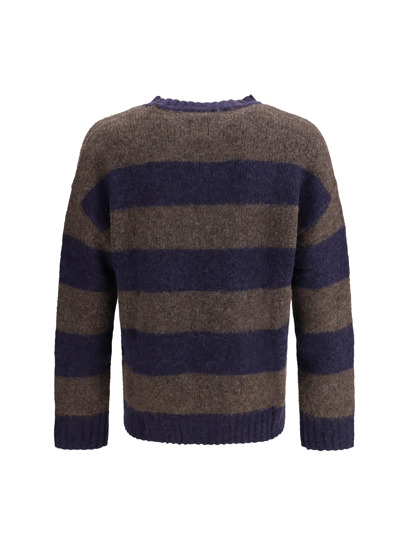 Emporio Armani Striped Sweater In Multi