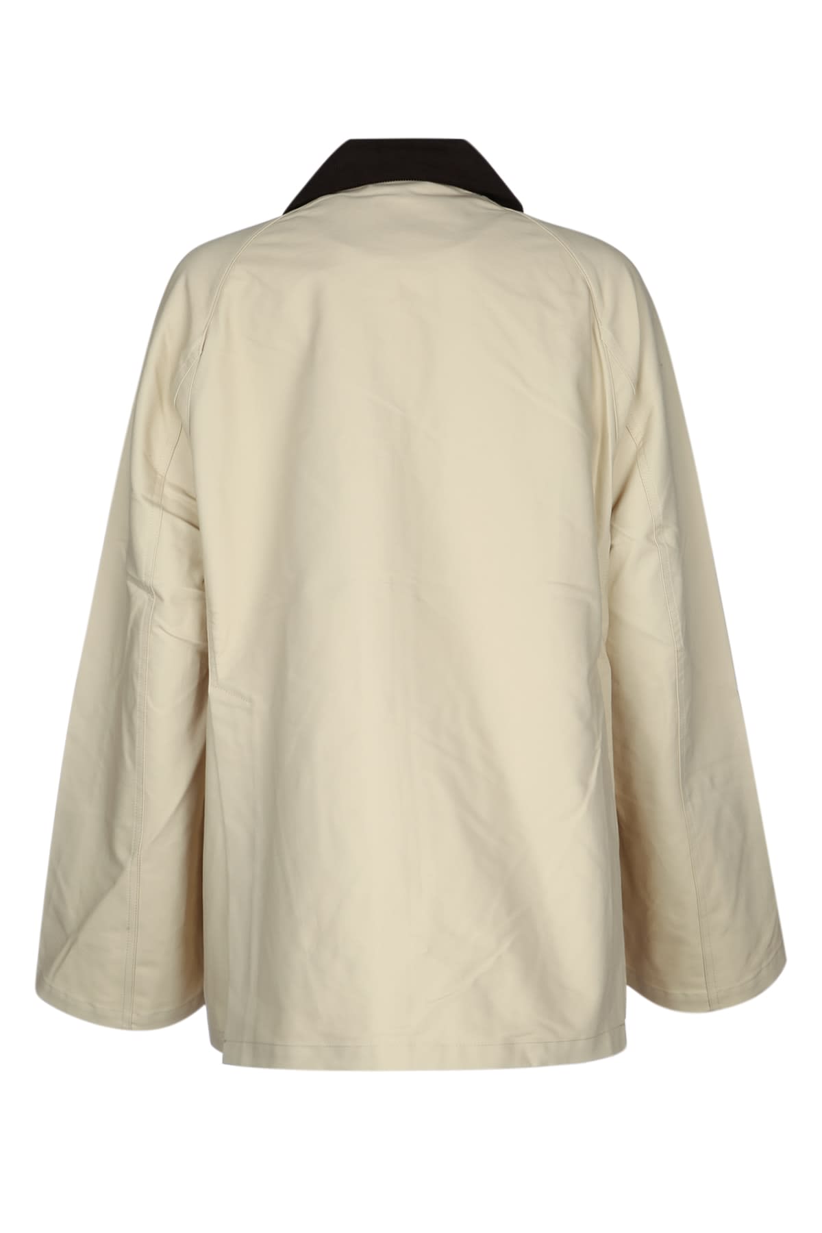 Totême Country Summer Jacket Featuring Contrast Collar In Peanut