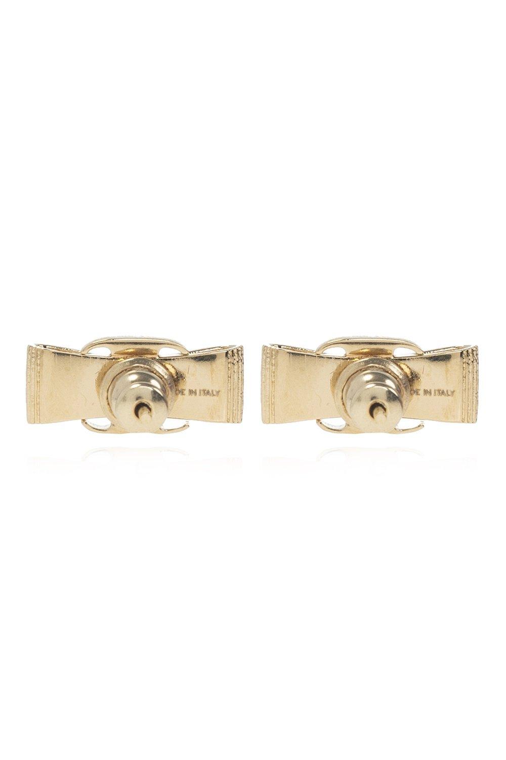Ferragamo Vara Bow Detailed Earrings