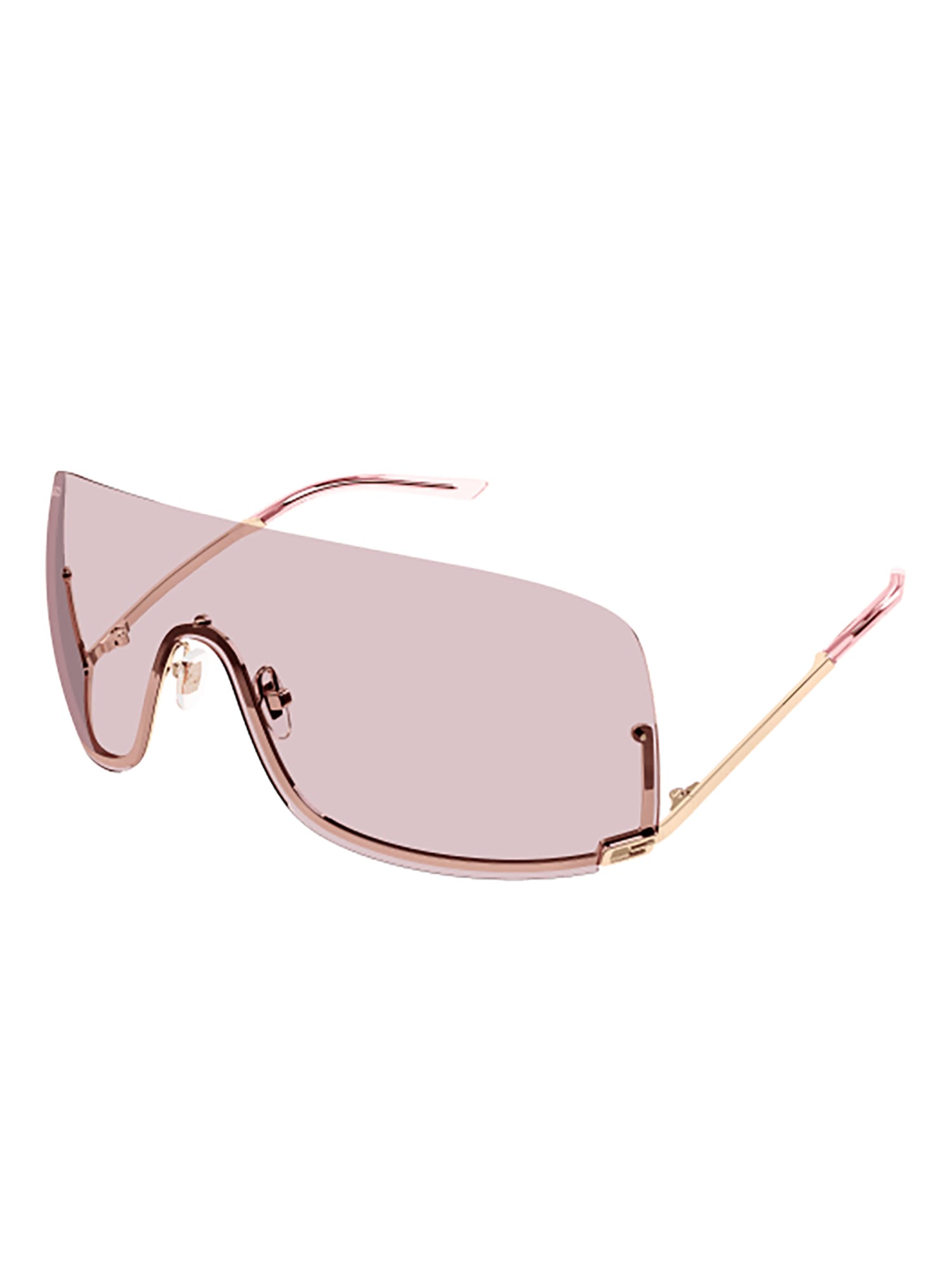 Shop Gucci Gg1560s Sunglasses In Gold Gold Pink