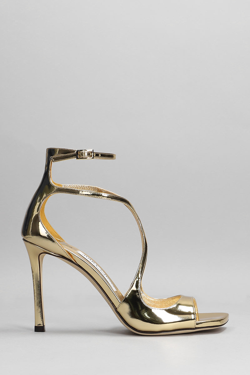 Jimmy Choo Sandals In Gold Leather