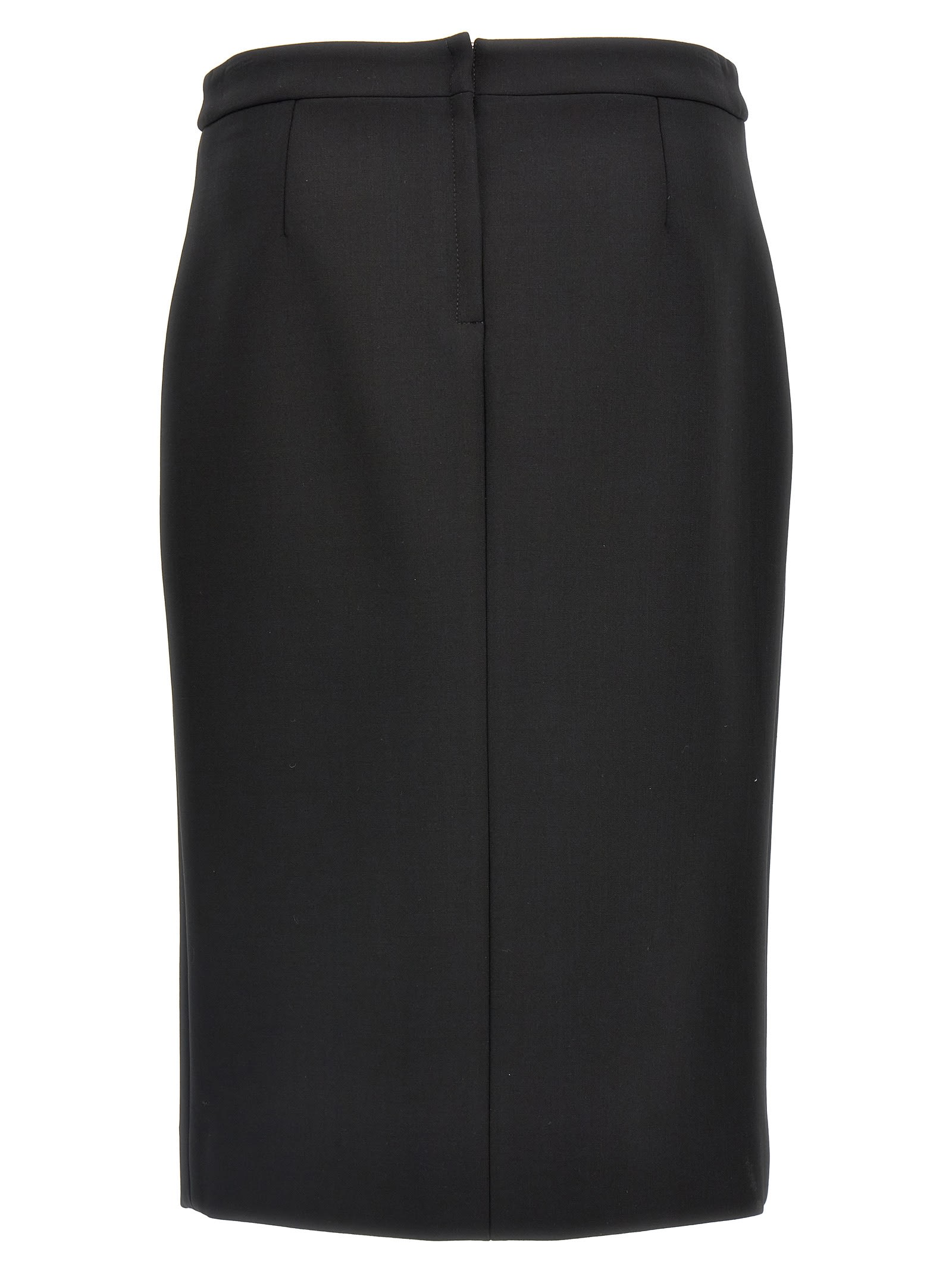 Shop Dolce & Gabbana Sheath Midi Skirt In Black