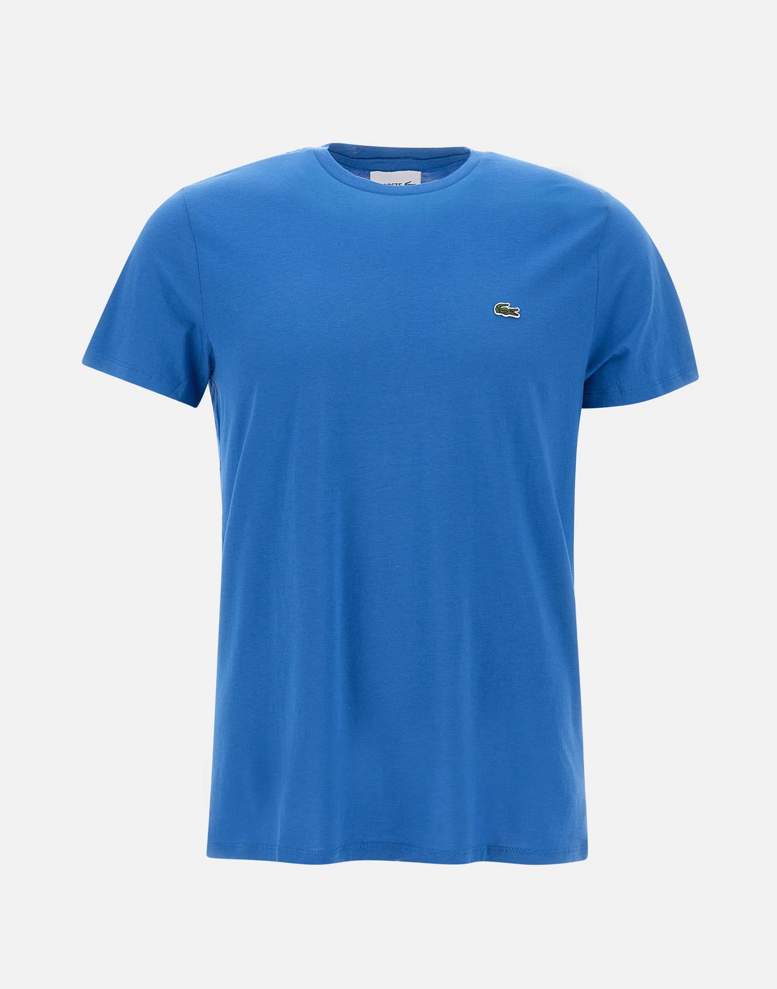 Shop Lacoste Cotton T-shirt In Azzurro