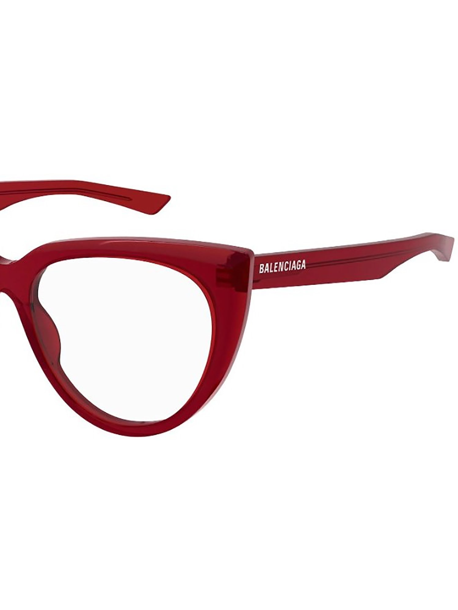 Shop Balenciaga Bb0218o Eyewear In Red Red Transparent