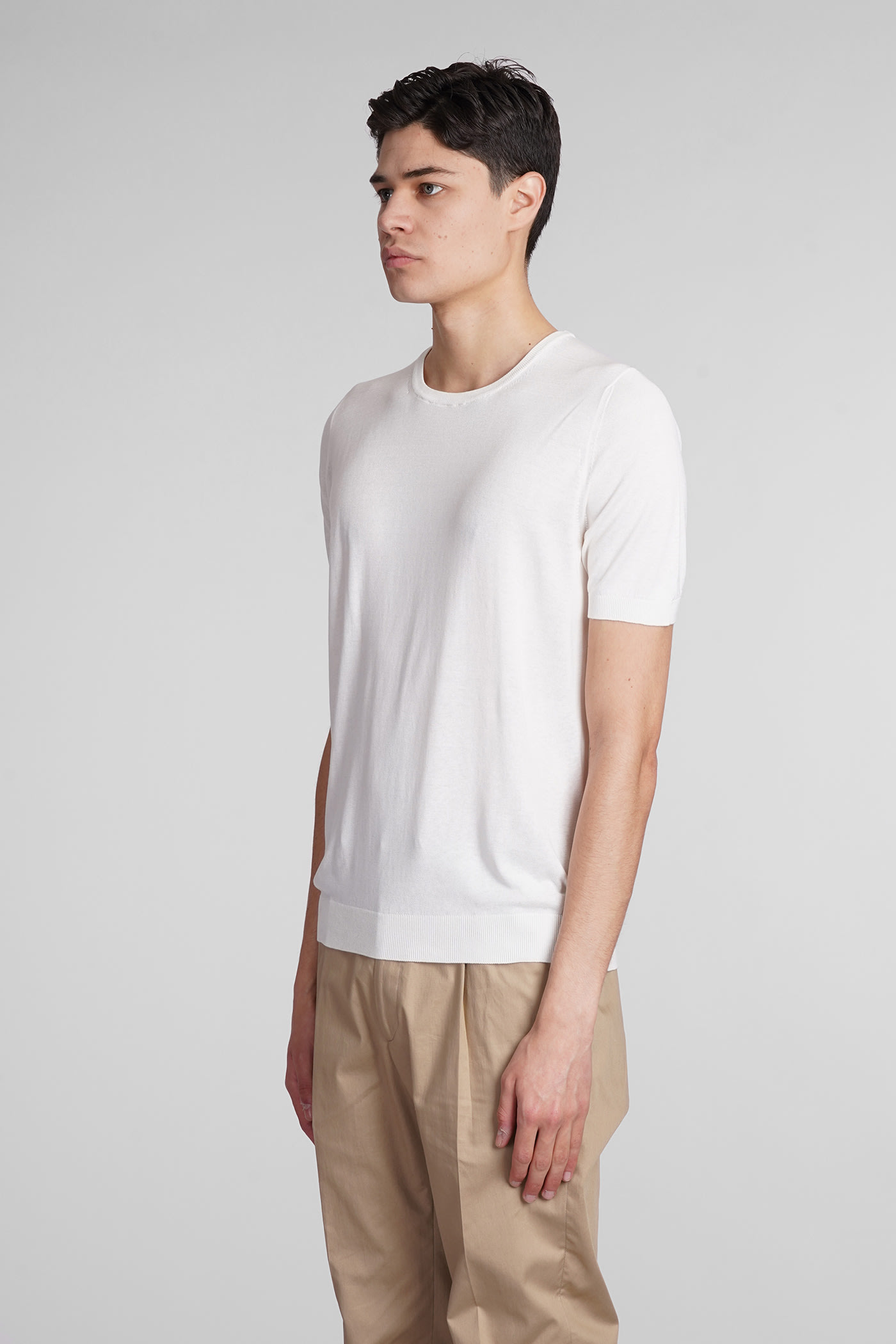 Shop Tagliatore Josh T-shirt In White Silk