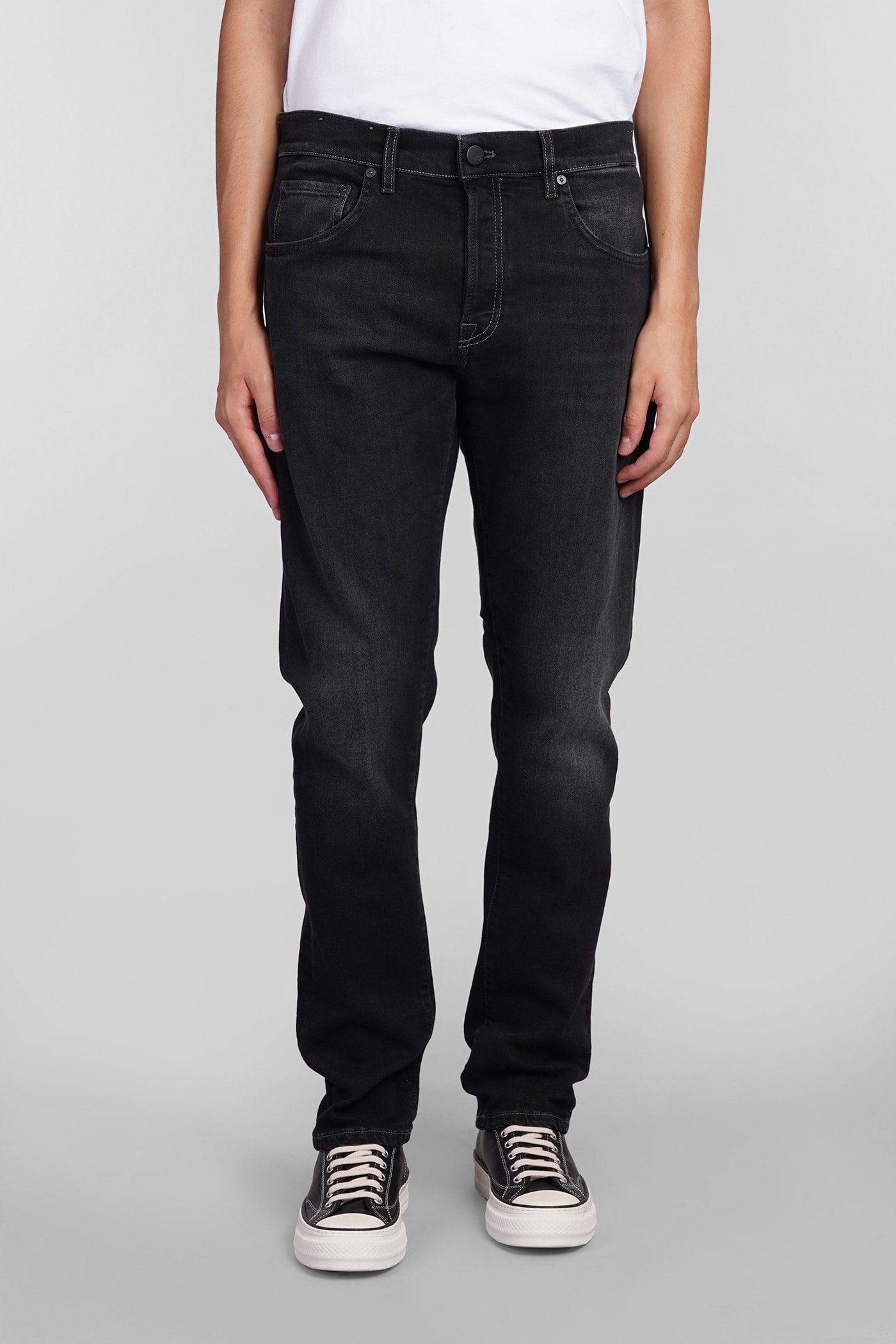 Shop Pt Torino Jeans In Black Denim