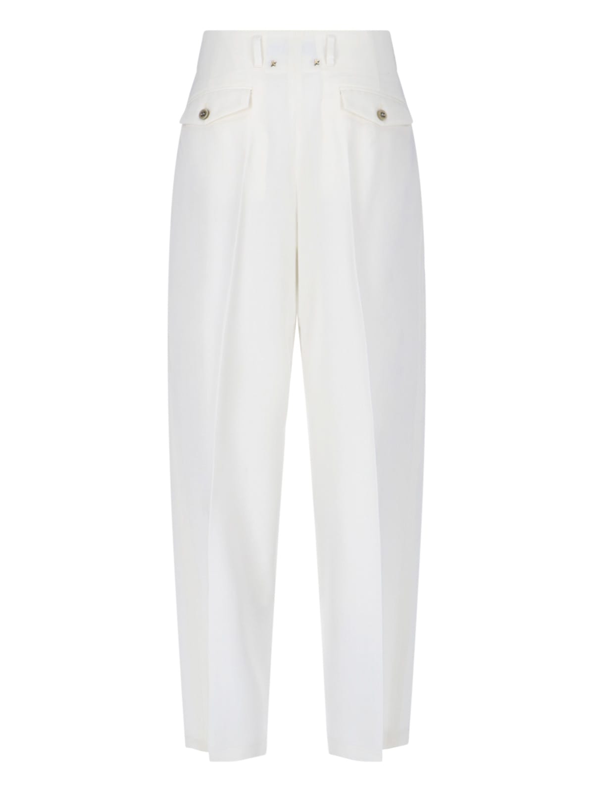 Shop Golden Goose Straight Leg Trousers In White