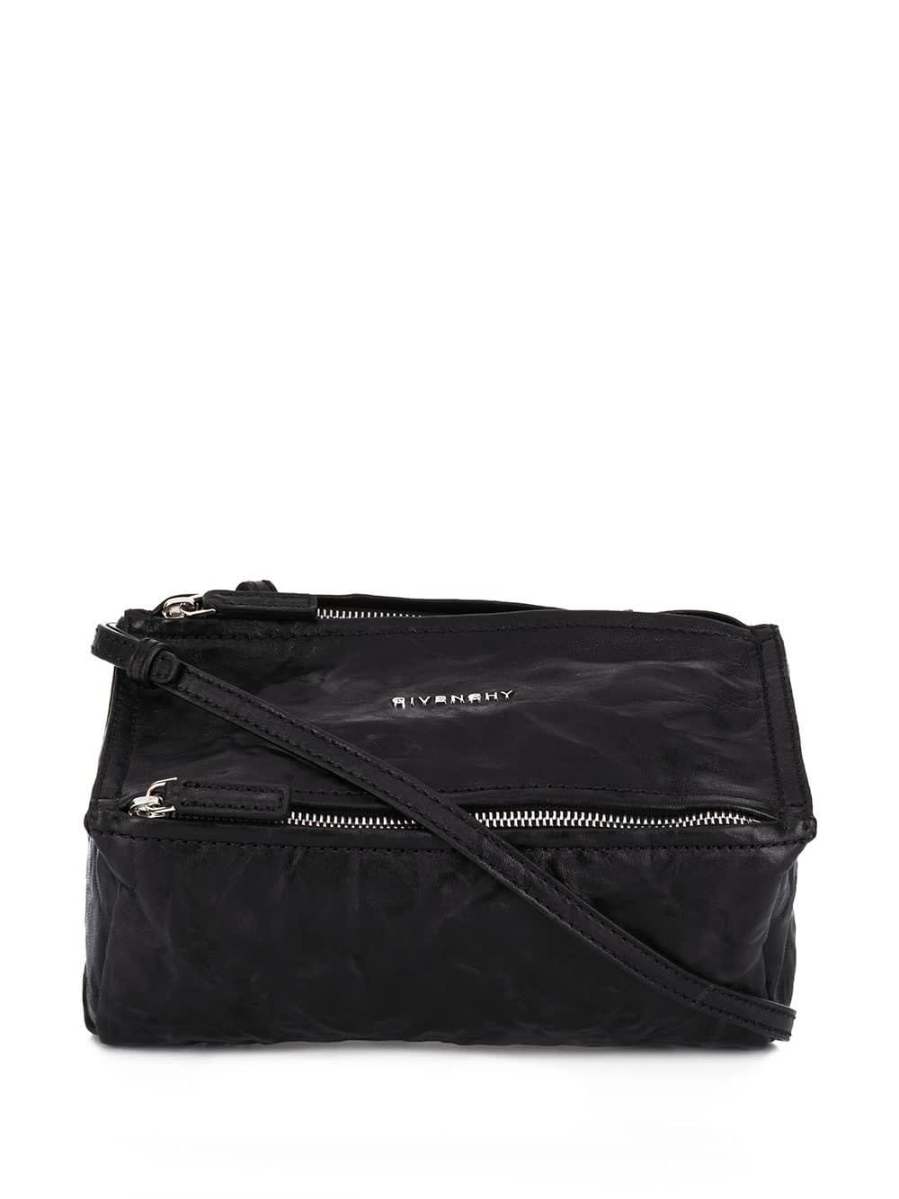 GIVENCHY PANDORA MINI BAG IN AGED BLACK LEATHER,BB05253004 001