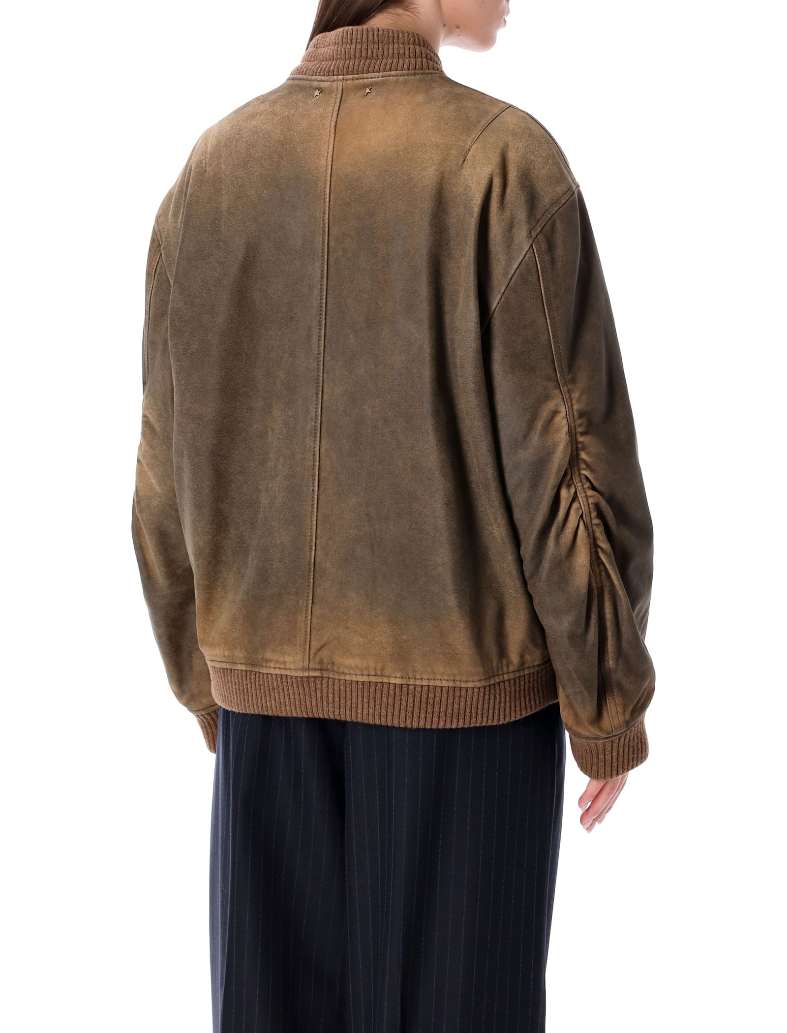 Golden Goose Unisex Brown Bomber Jacket In Brown