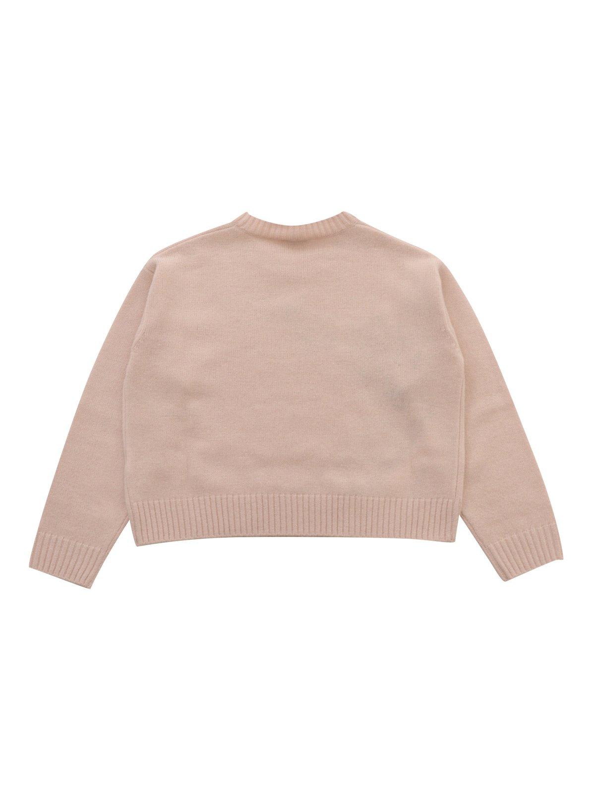 Shop Il Gufo Fawn Crewneck Jumper In Frappe