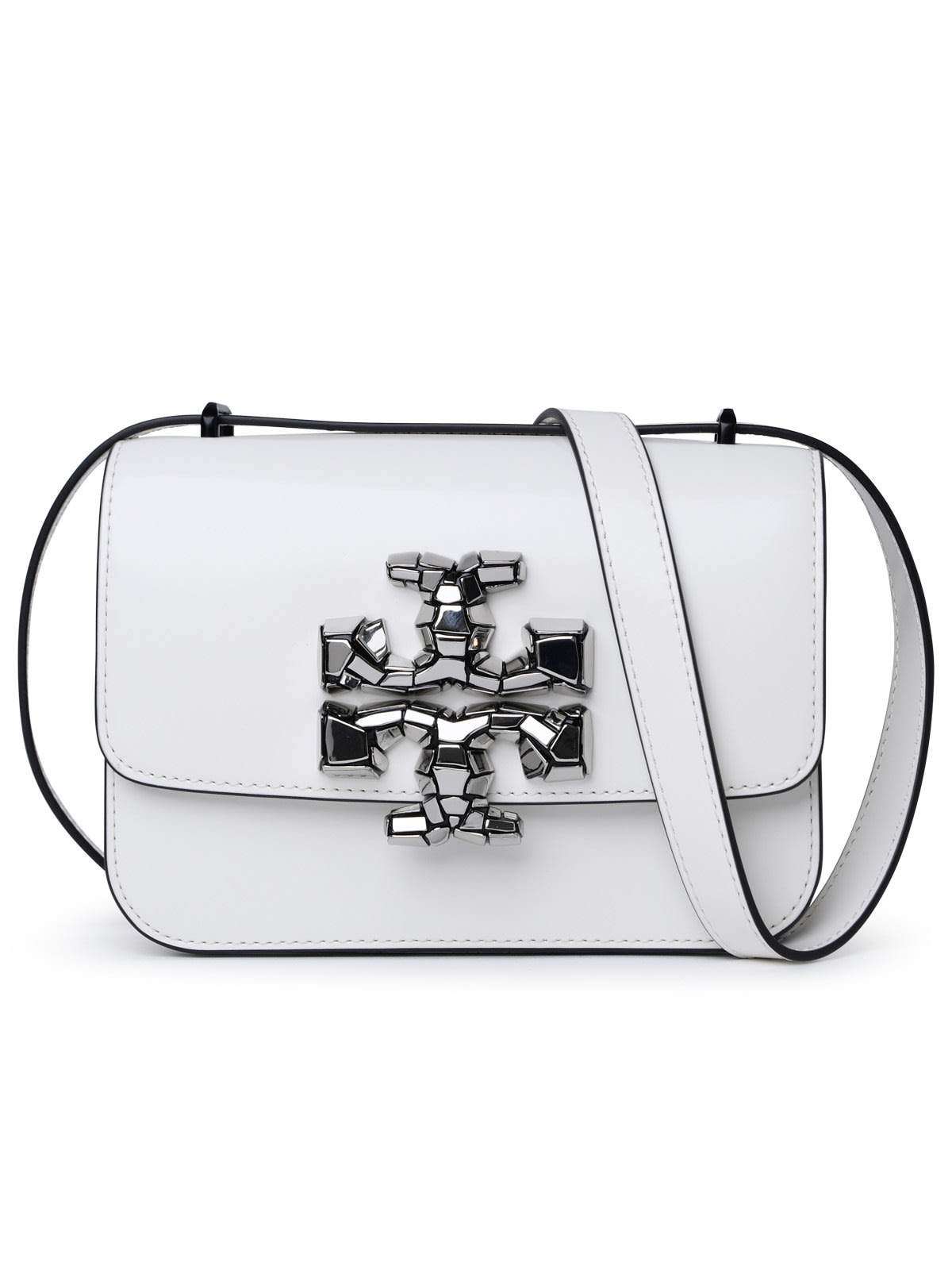 Shop Tory Burch Eleanor White Leather Bag In Blanc