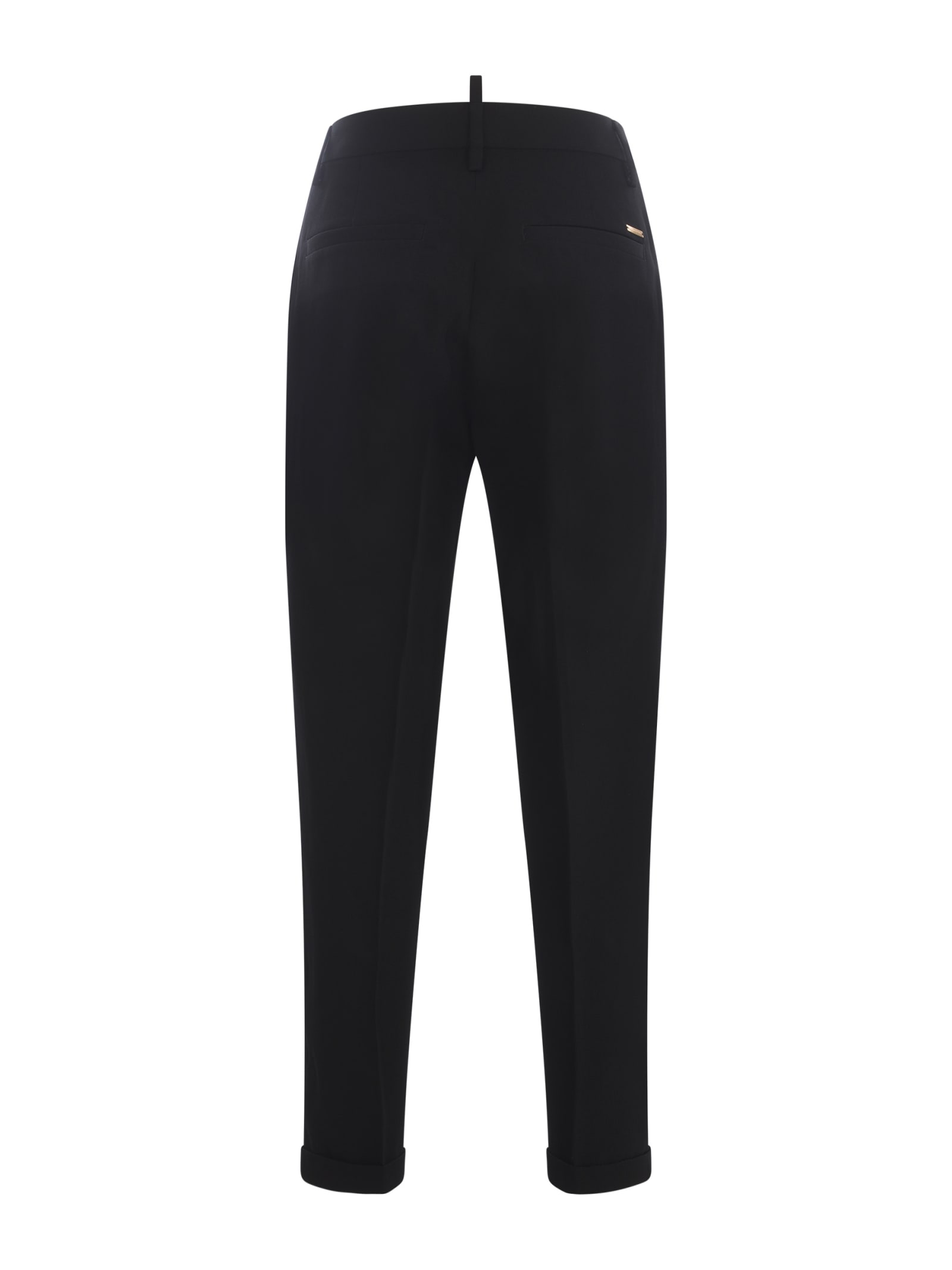 Shop Dsquared2 Trousers  In Virgin Wool In Black