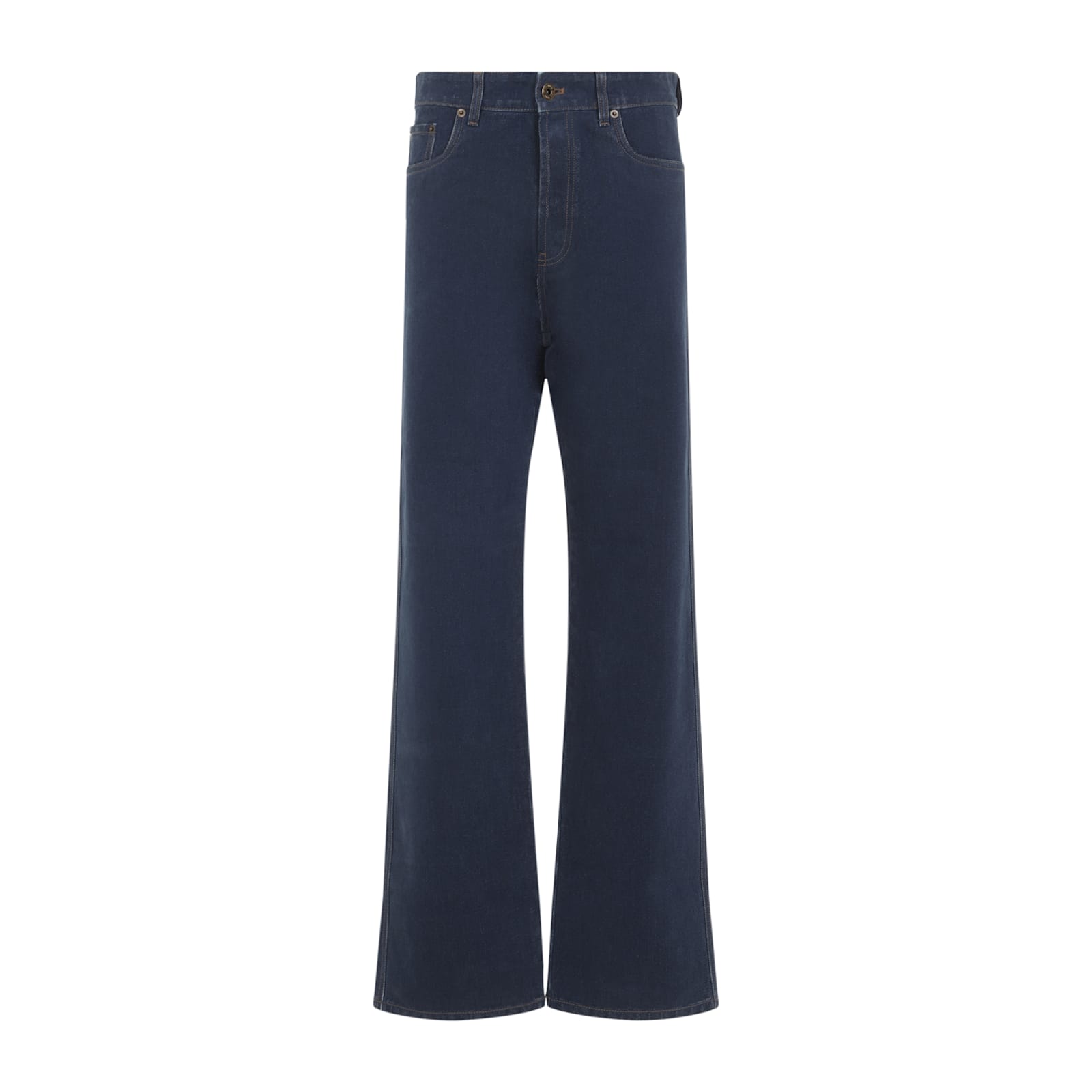 Miu Miu Wide-leg Mid-waist Denim Trousers In Blue