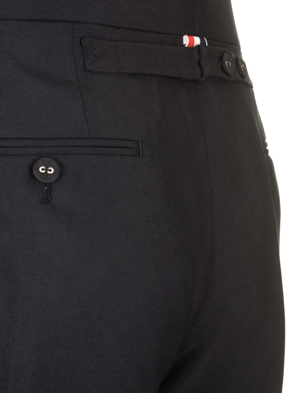 Shop Thom Browne Skinny Trousers In Black