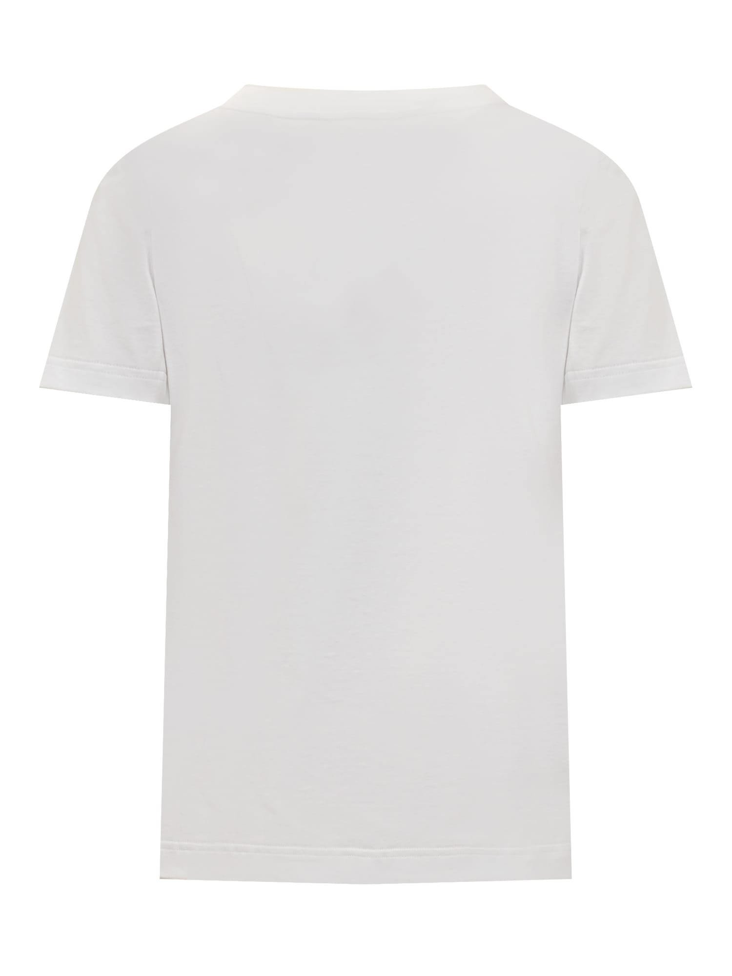 Shop Dolce & Gabbana Dolce&gabbana Flock Jersey T-shirt. In Bianco Ottico