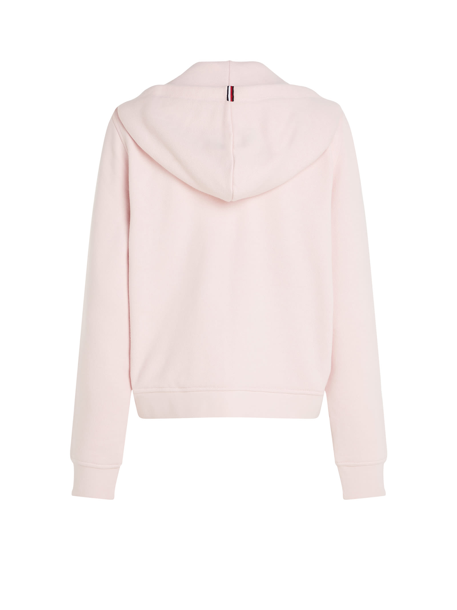 Shop Tommy Hilfiger Pink Sweatshirt With Zip And Hood In Whimsy Pink