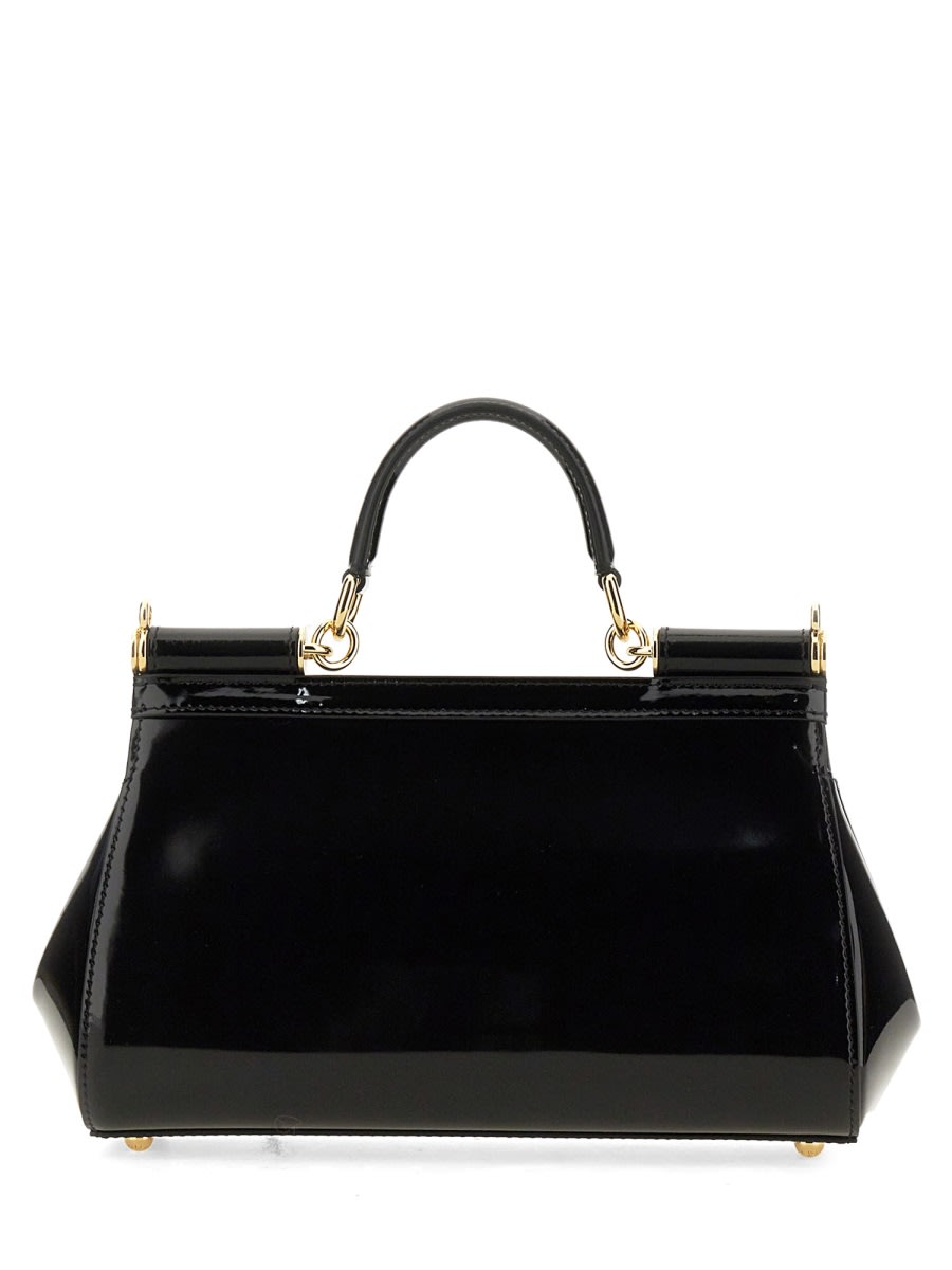 Shop Dolce & Gabbana Elongated Sicily Handbag In Black