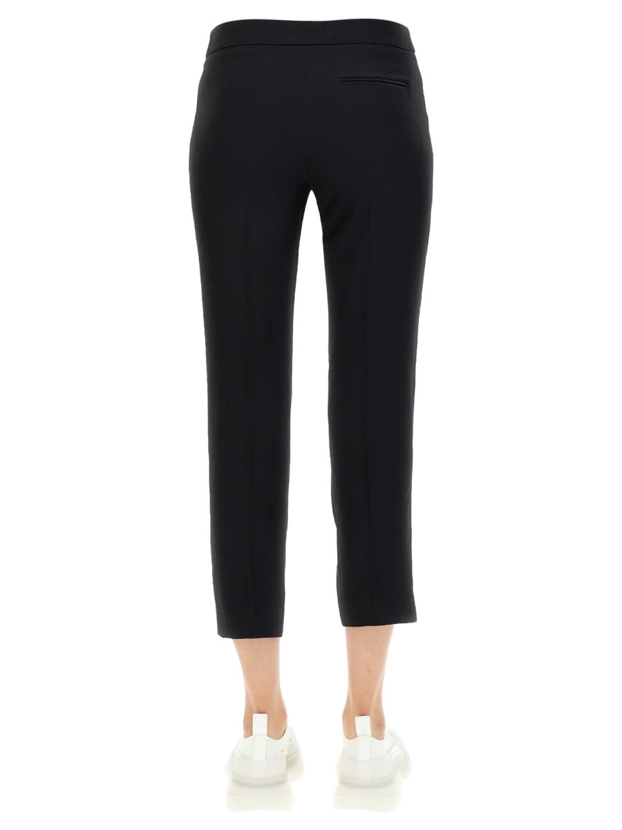 Shop Alexander Mcqueen Cropped Pants In Black