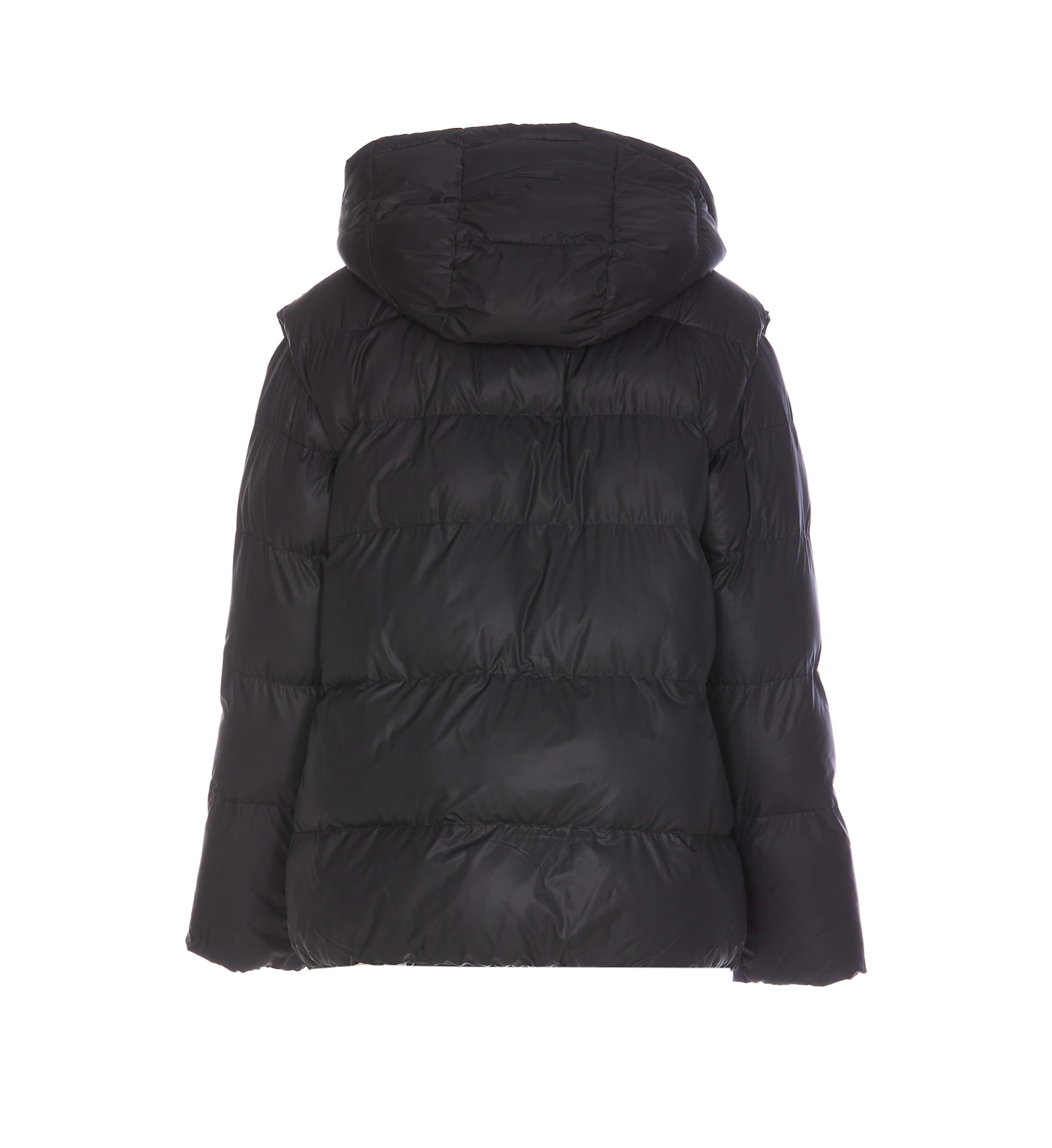 Shop Patrizia Pepe Down Jacket In Black