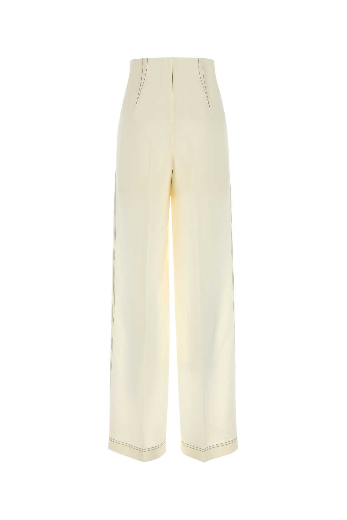 Philosophy Di Lorenzo Serafini Ivory Polyester Blend Pant In Fantasiabianco