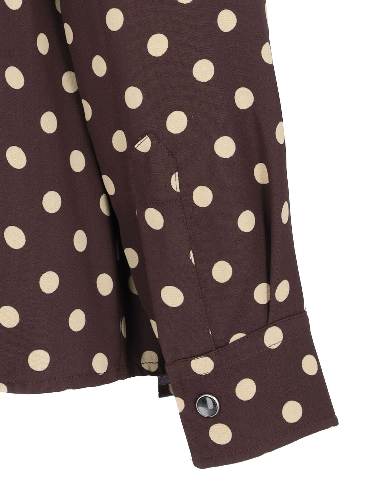 Shop Aspesi Polka Dot Shirt In Brown