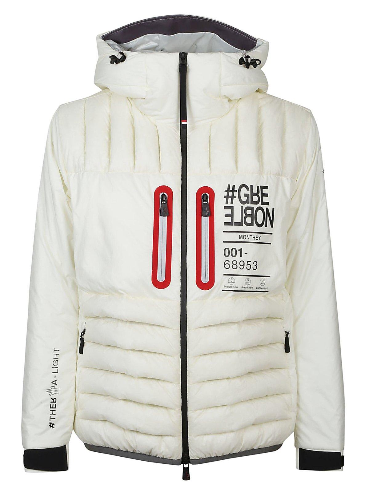 MONCLER THREE-STRIPED PUFFER HOODED JACKET