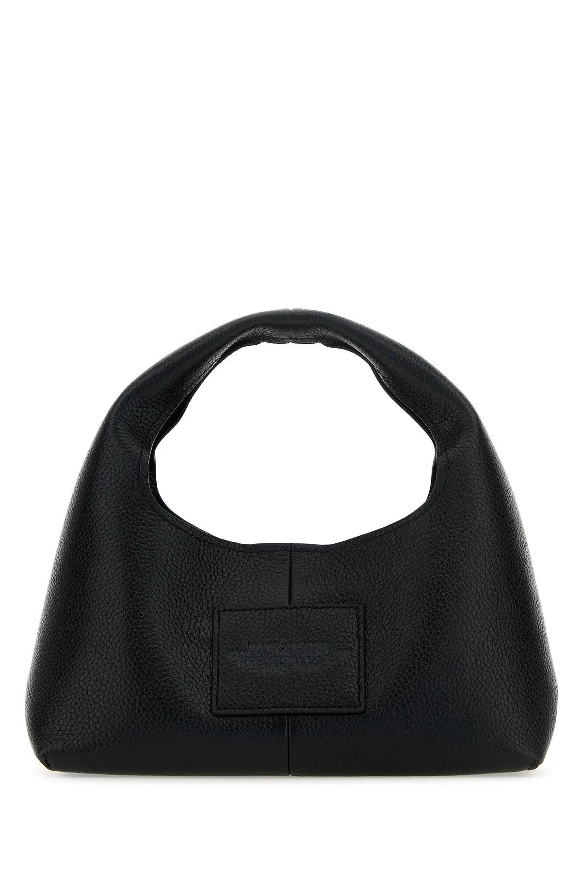 Shop Marc Jacobs Black Leather Mini The Sack Bag Handbag