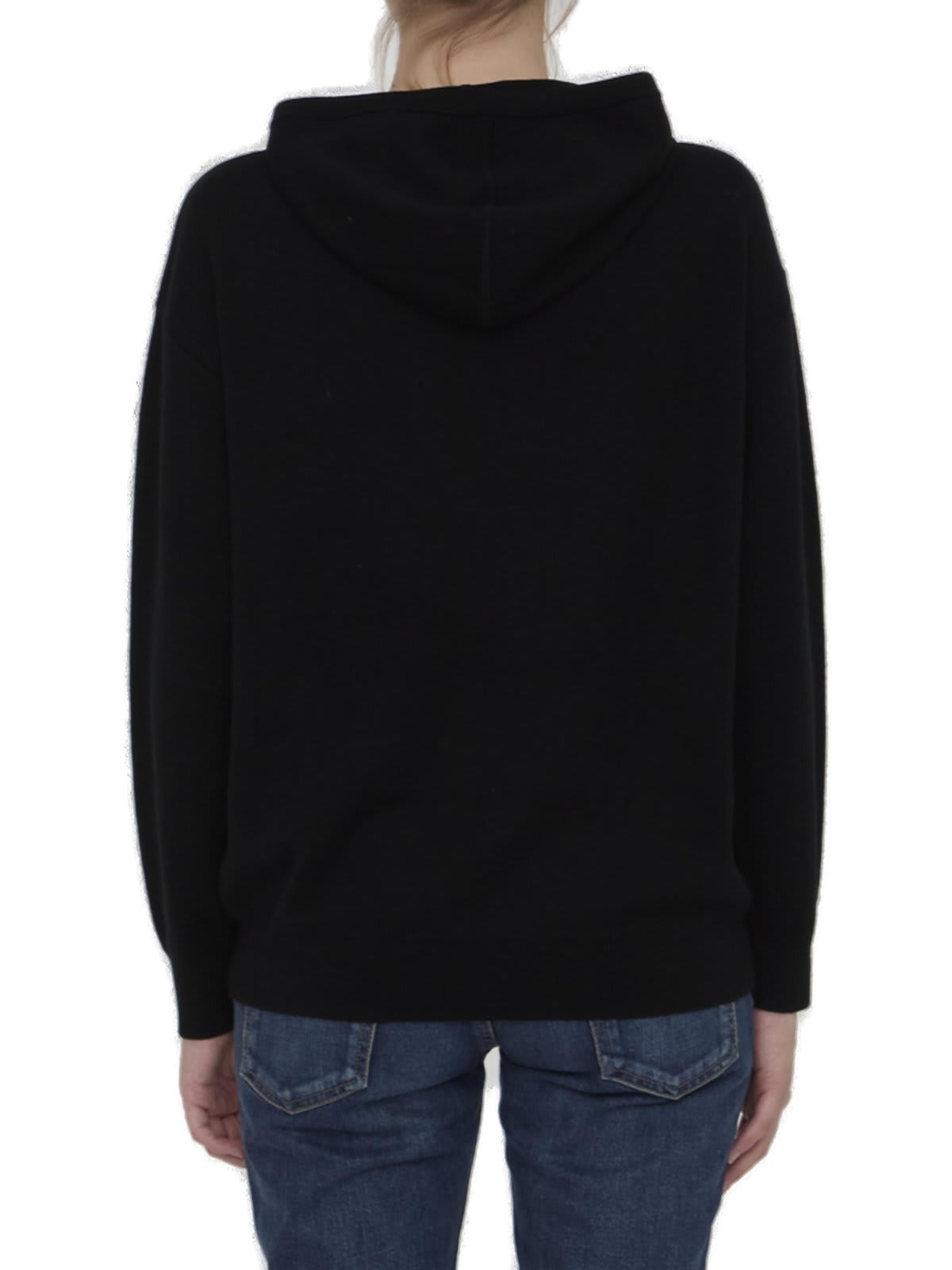 Shop Max Mara Pamir Drawstring Hoodie In Black