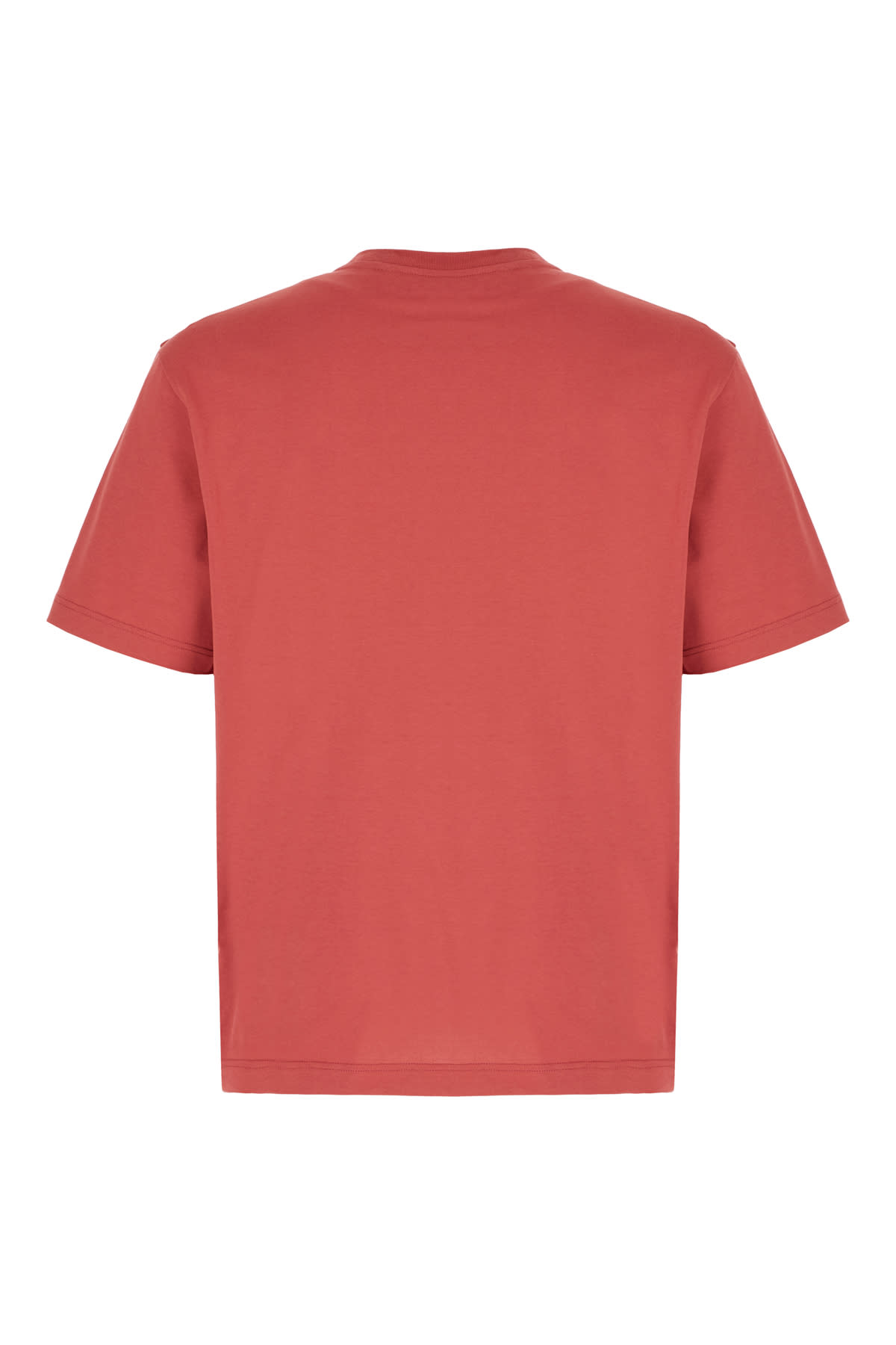 Palm Angels Oversize Logoed Chest Embroidery T-shirt In Red Off White
