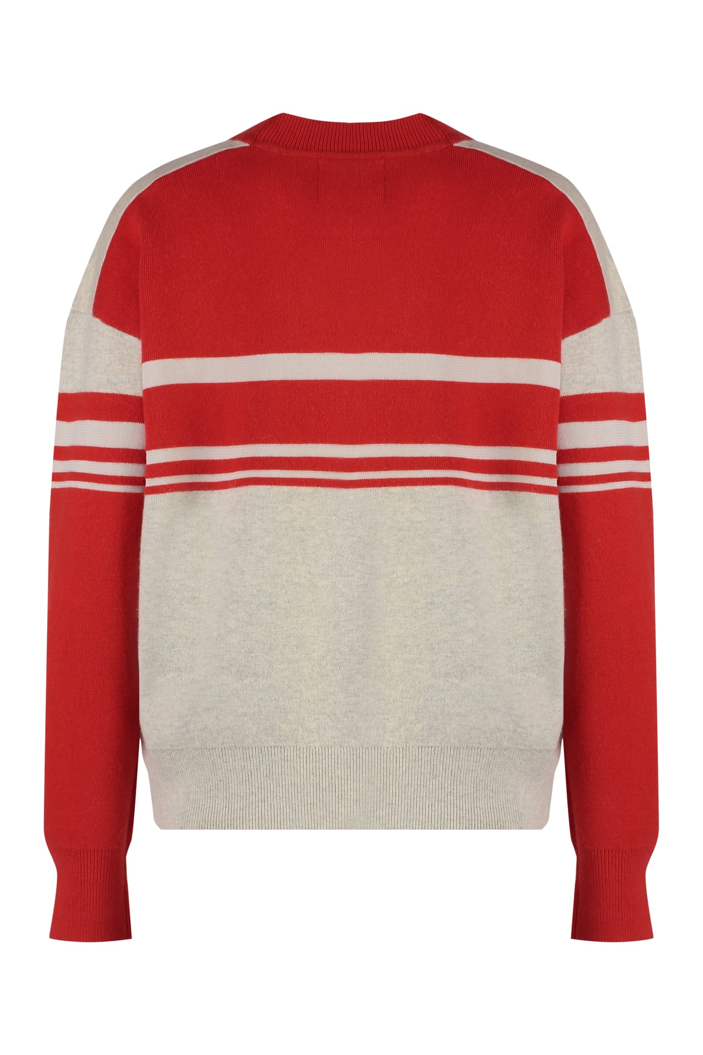 Shop Marant Etoile Callie Cotton Blend Crew-neck Sweater In Red