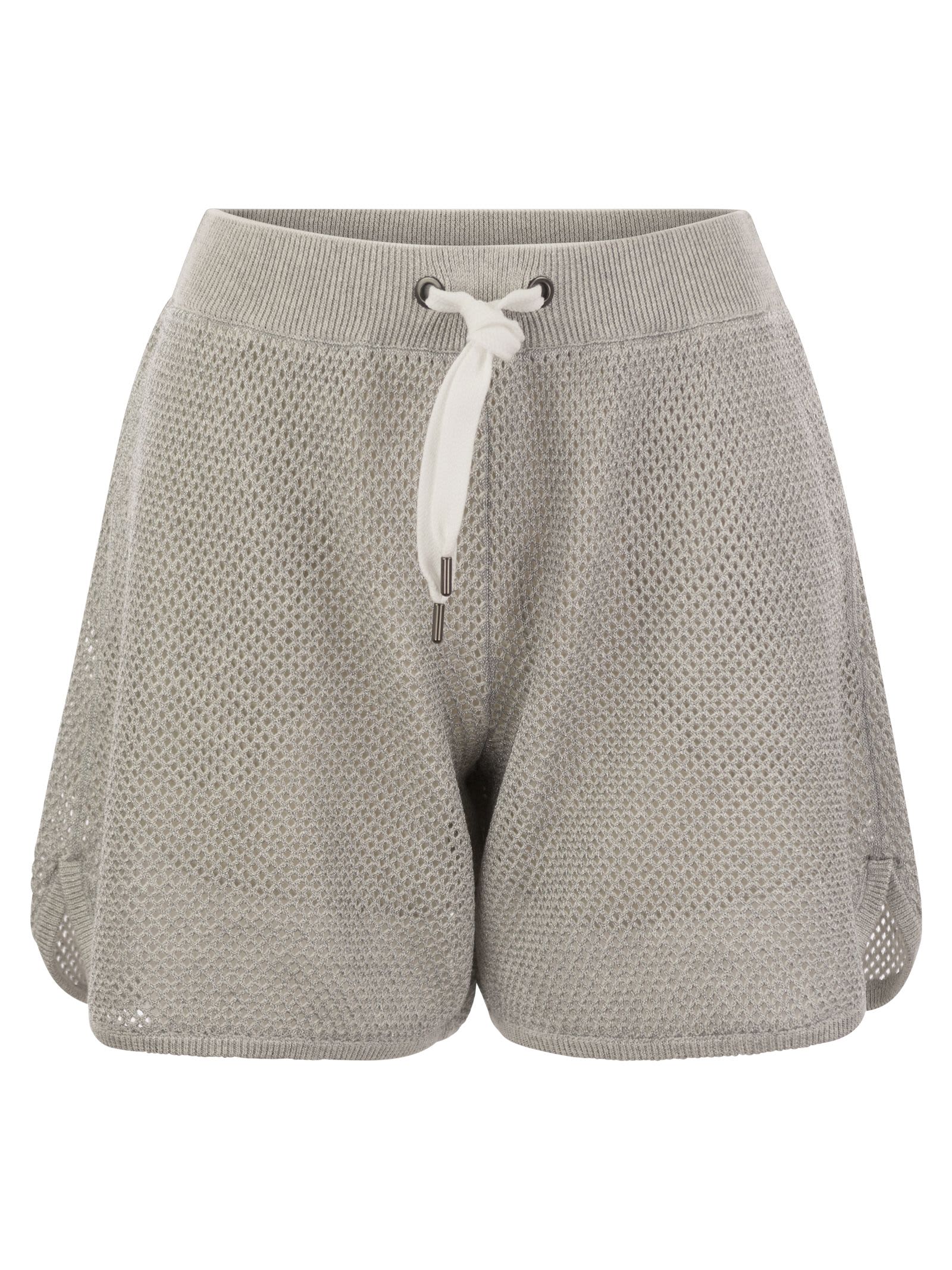 Sparkling Net Knit Cotton Shorts