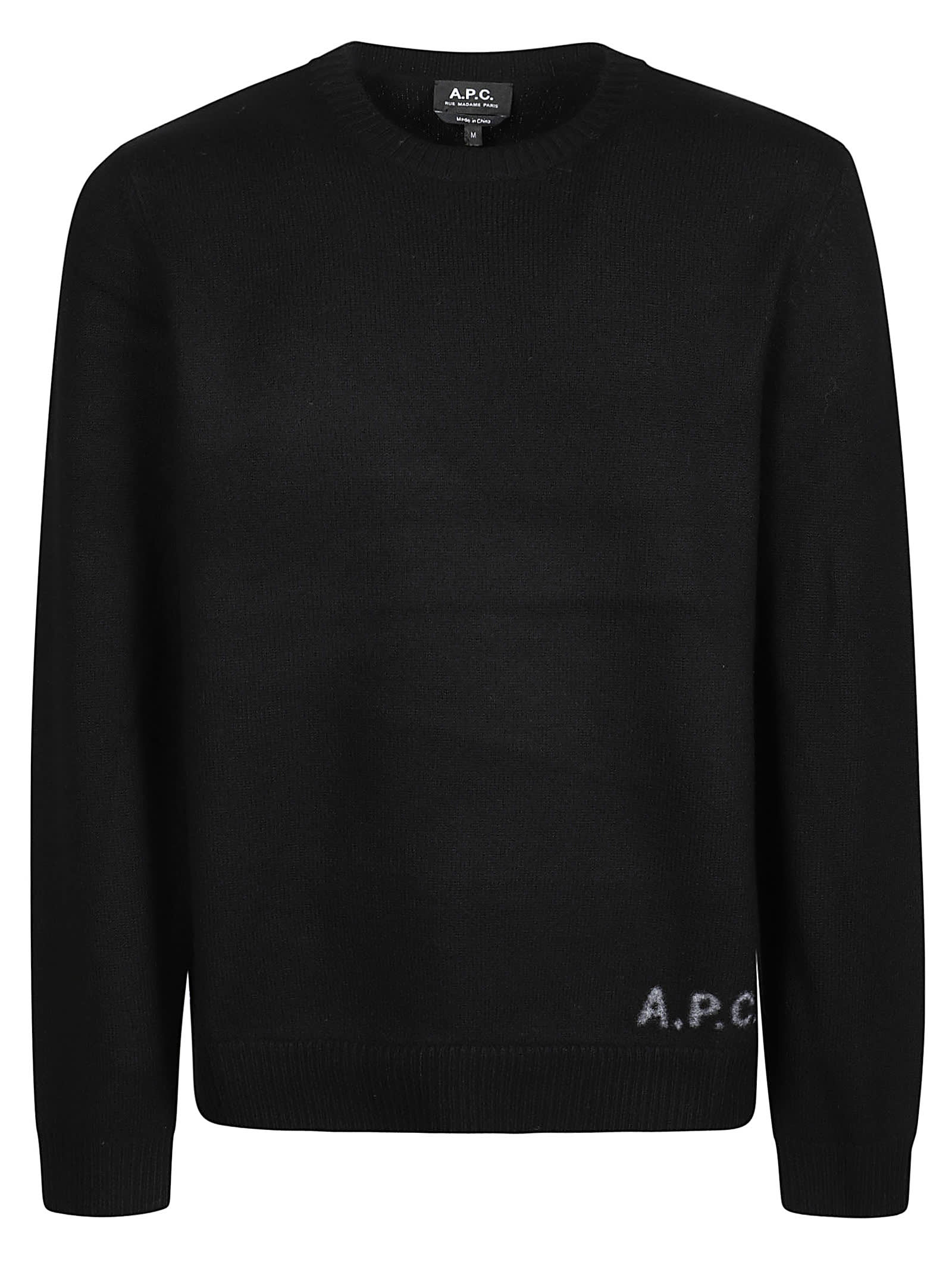 Shop Apc Edward Sweater In Lzz Noir