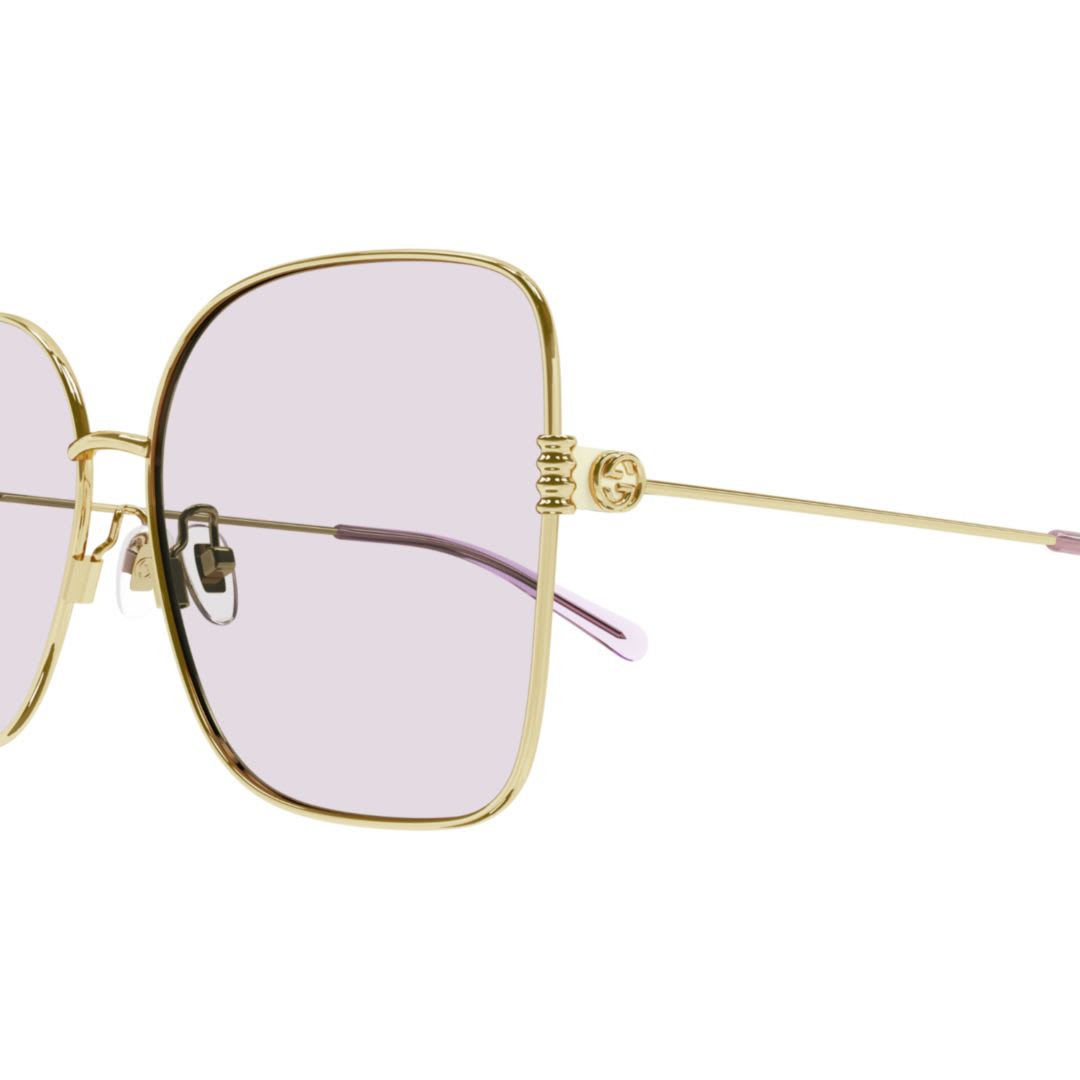 Shop Gucci Gg1282sa004 Gold Gold Pink