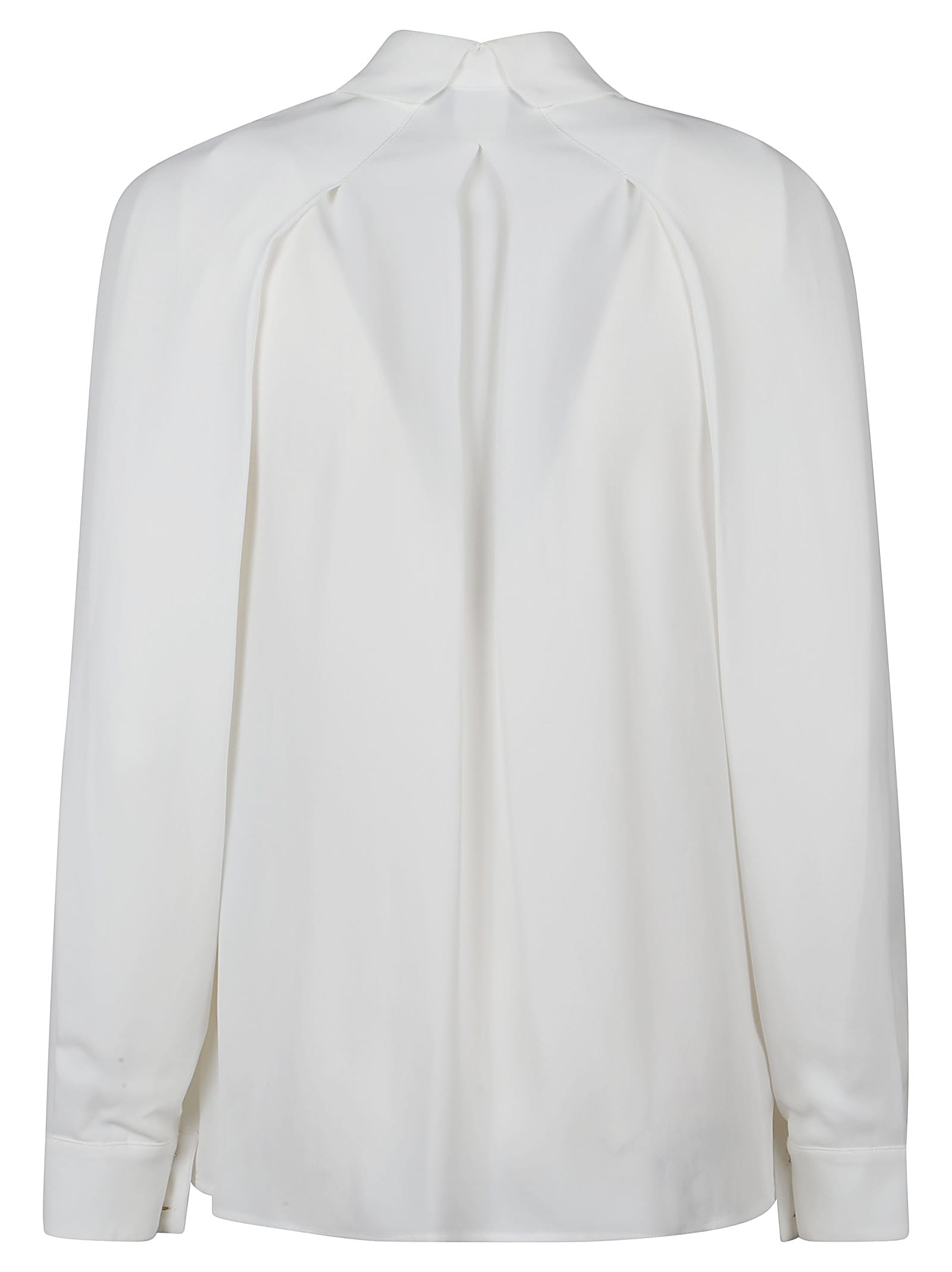 Elisabetta Franchi Collared Neck Long Sleeve Cape Sleeves In Avorio