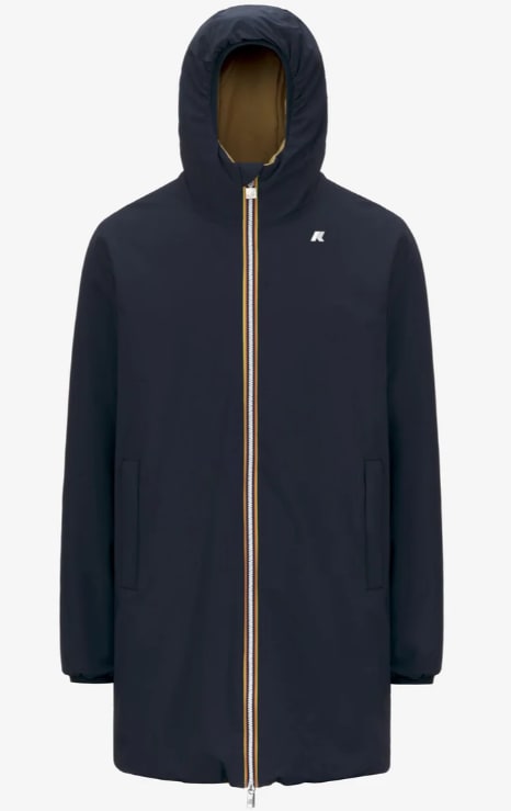 K-way Jacob St Warm Reversible Blue Depth-beige Seed In Blue