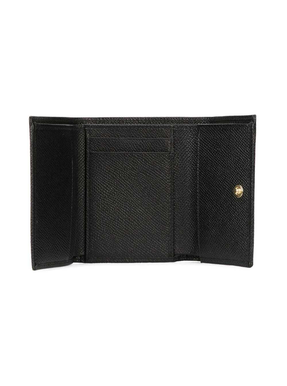 Shop Dolce & Gabbana Black Leather Bifold Wallet With Logo Plate