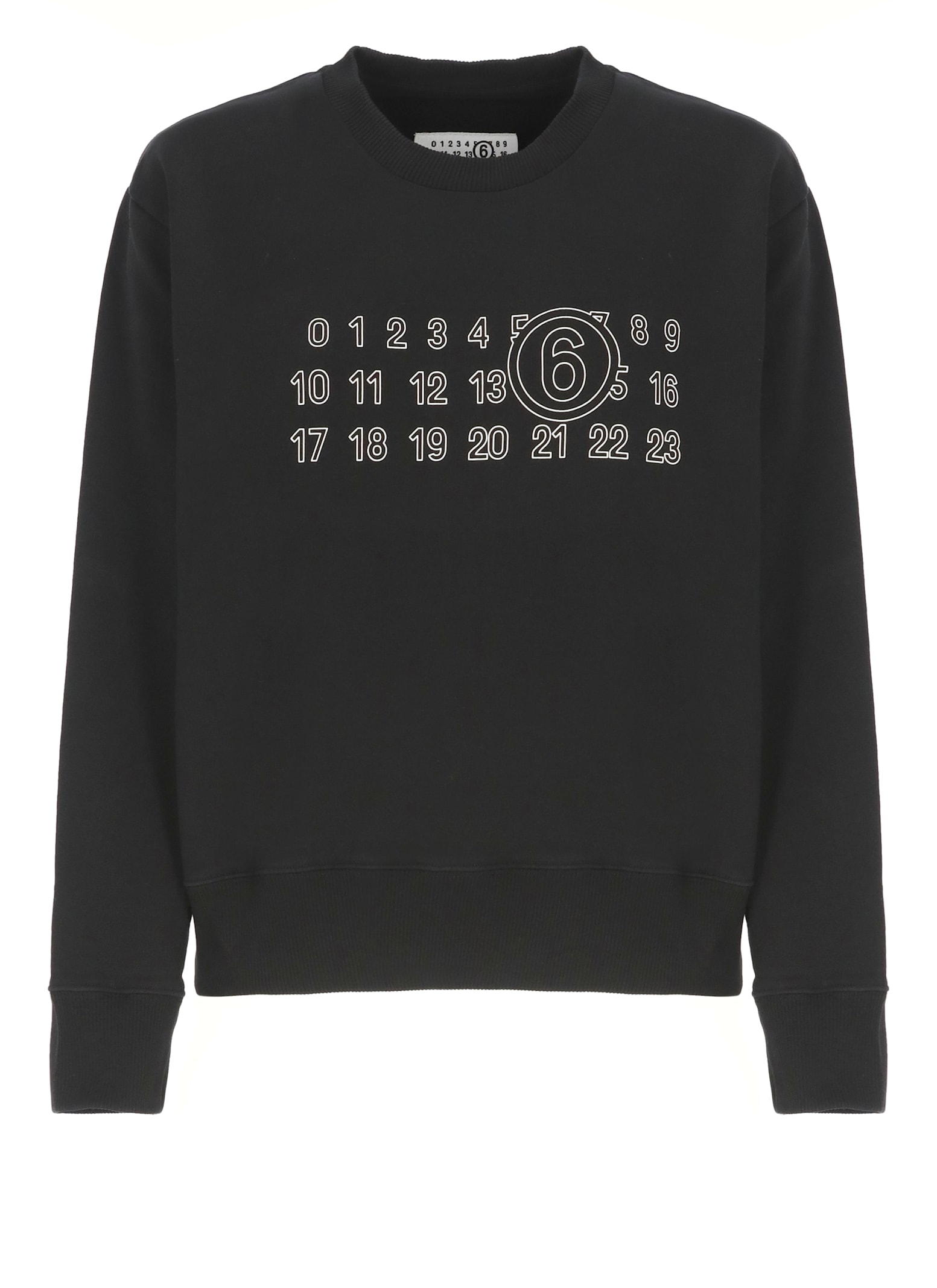Mm6 Maison Margiela Logoed Sweatshirt In Black