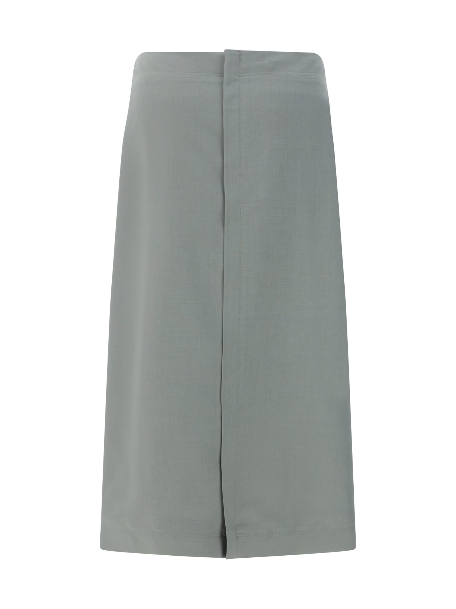 Fendi Light Grey Mohair Blend Skirt In Shadow