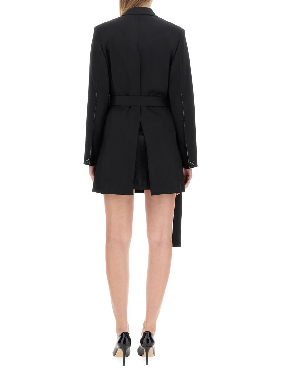 Shop Victoria Beckham Double-breasted Mini Dress In Black