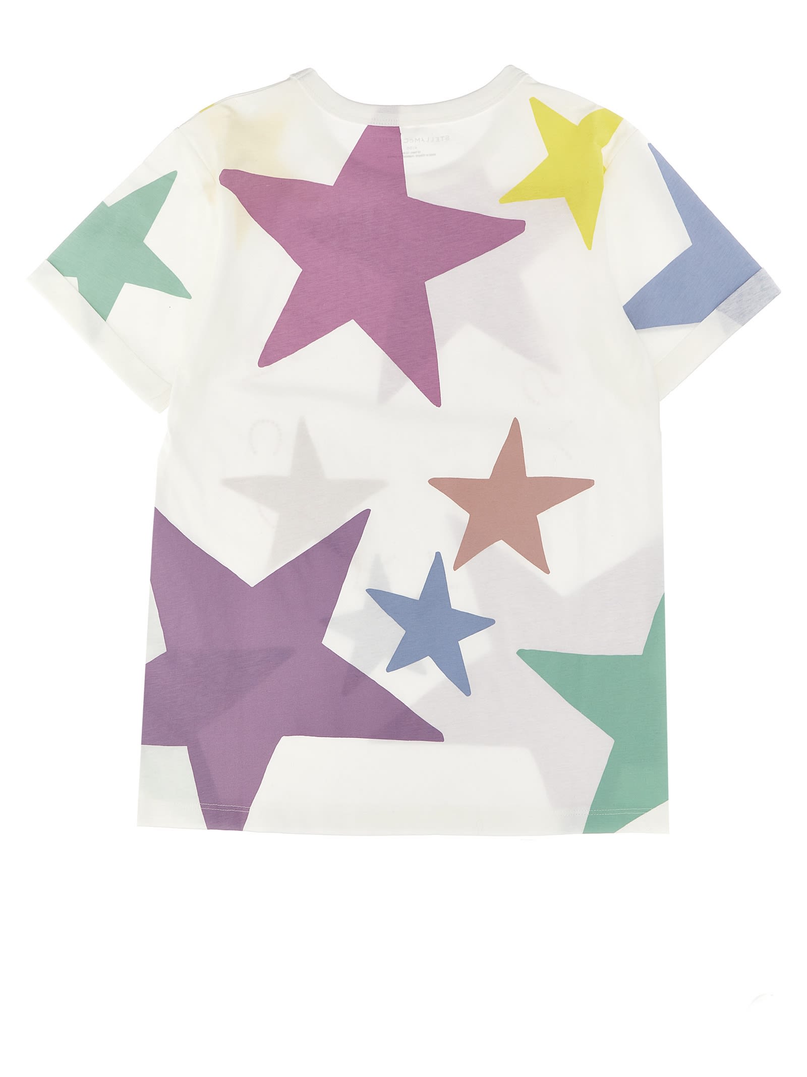 Shop Stella Mccartney Printed T-shirt In Ivory Colourful