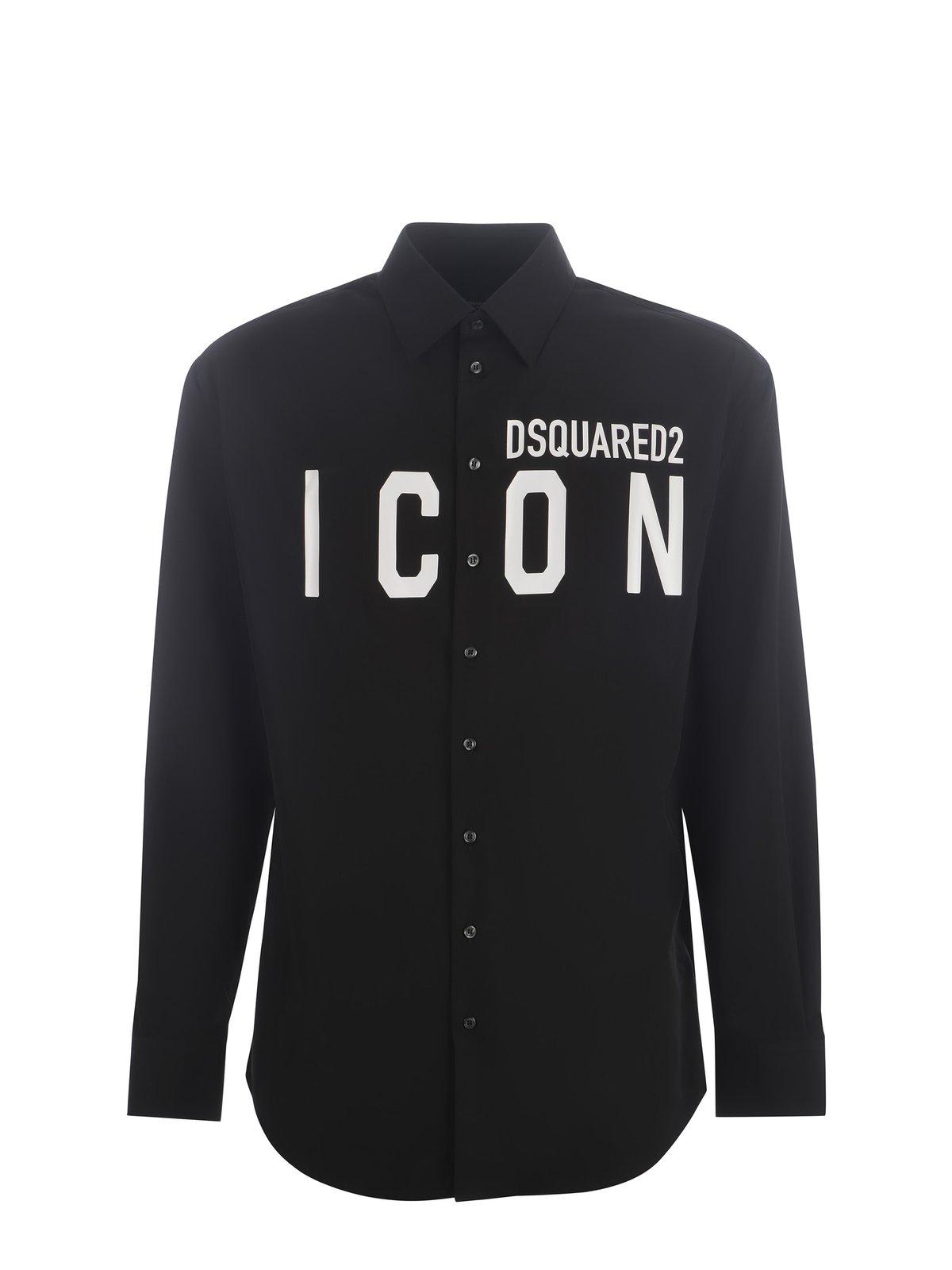 DSQUARED2 LOGO PRINTED BUTTONED SHIRT