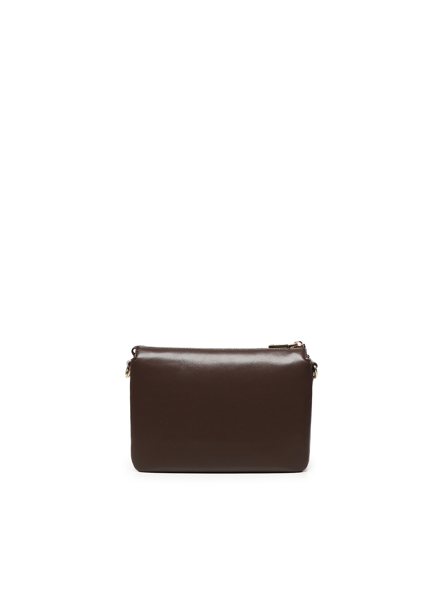 Love Moschino Shoulder Bag With Logo In Brown
