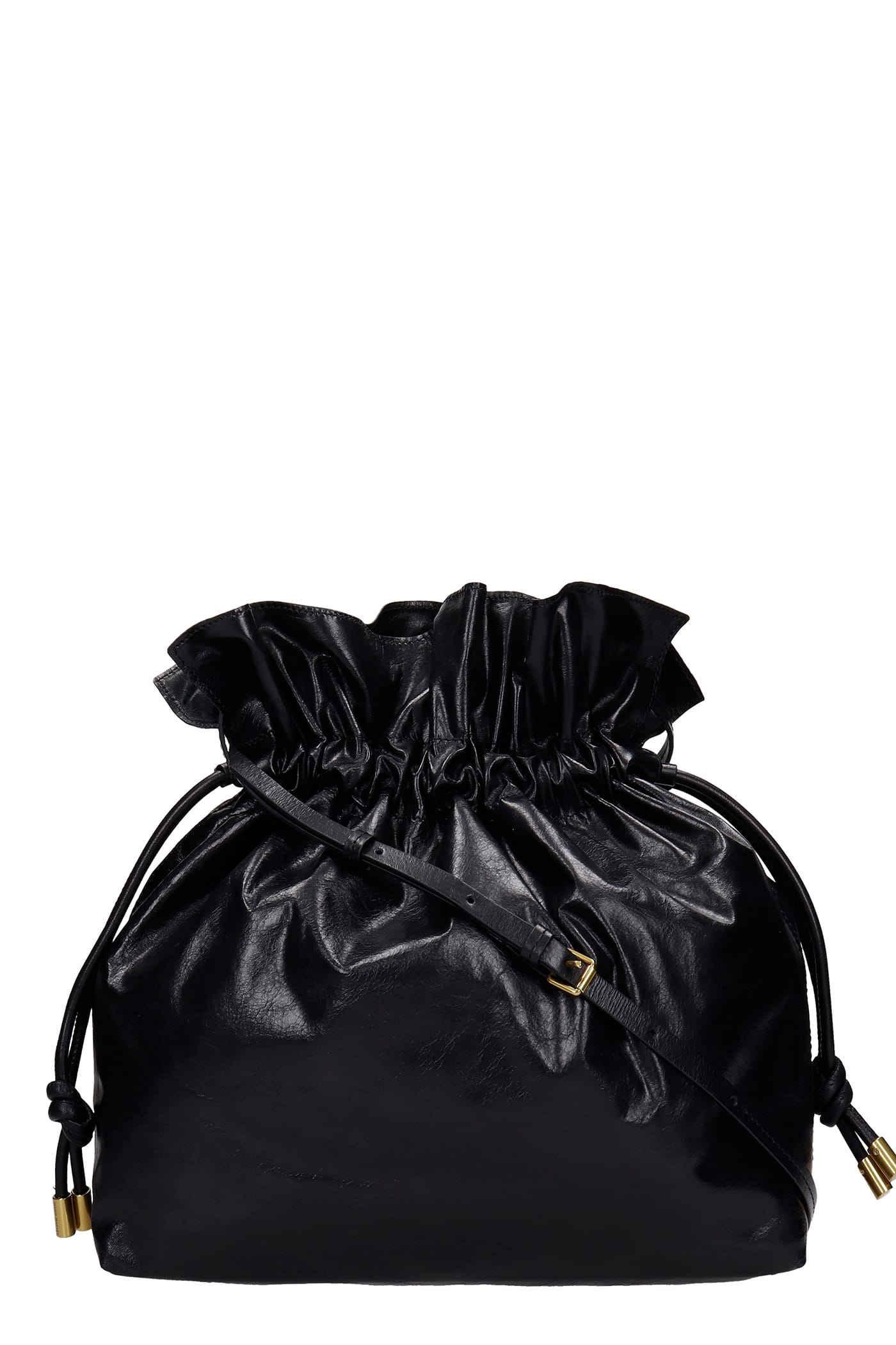 Isabel Marant Ailey Shoulder Bag In Black Leather